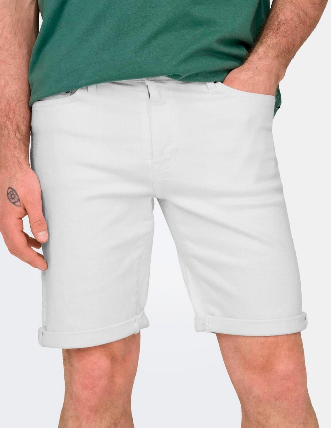 Bermuda ONLY&SONS PLY AZG 9297 - White