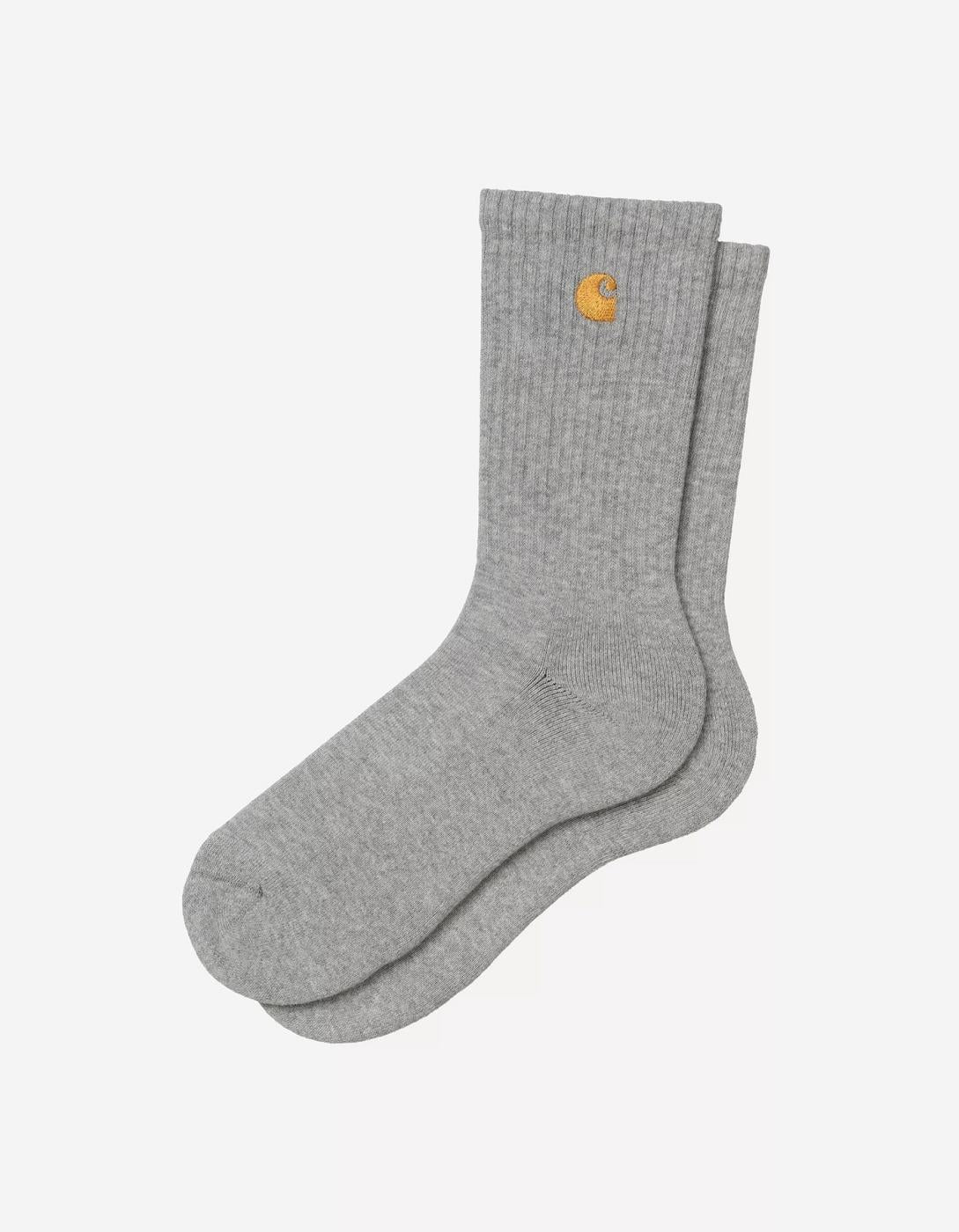 Calcetines CARHARTT WIP CHASE - Grey Heather / Gold