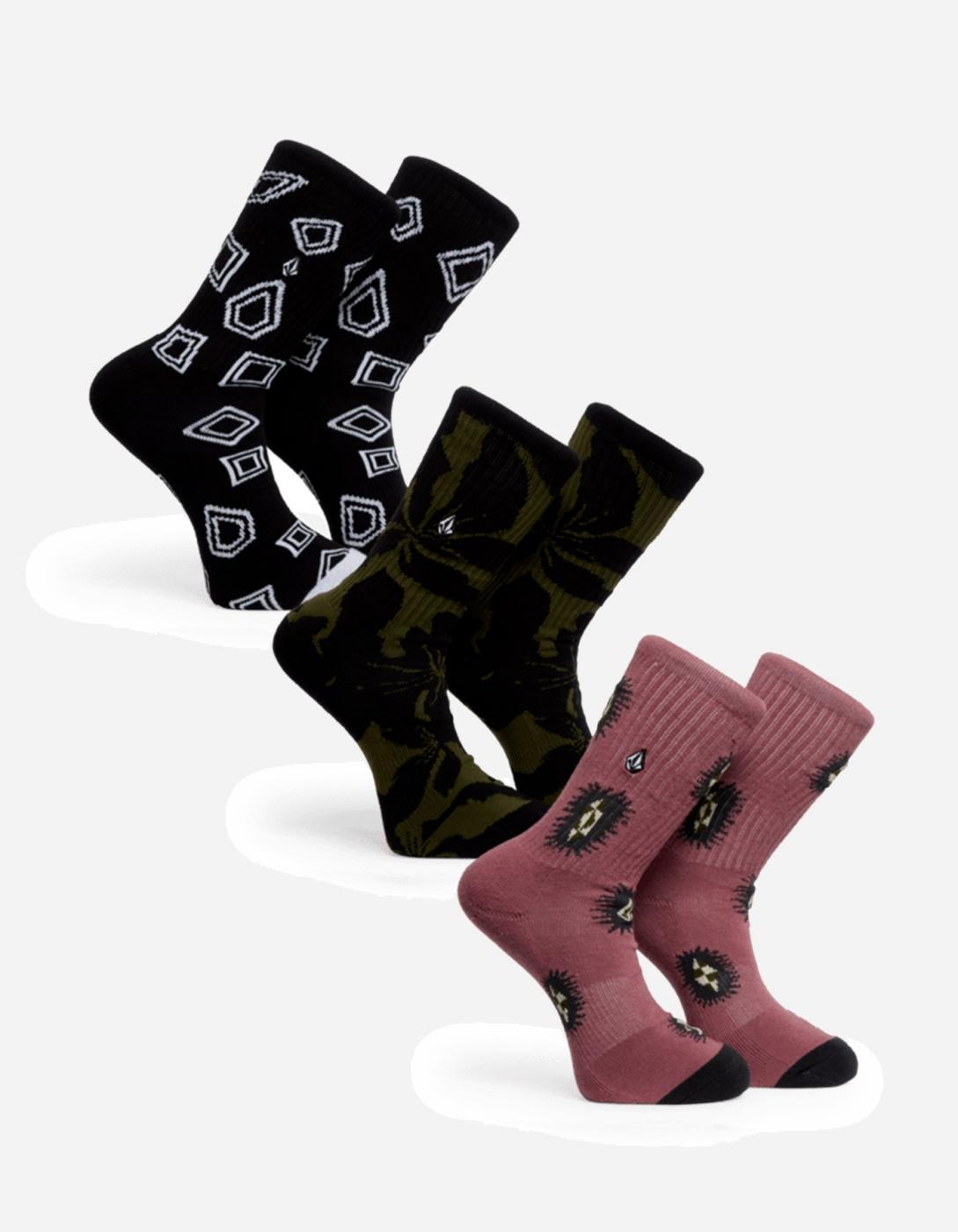 Calcetines VOLCOM PRINT MIXER 3PK - Multi