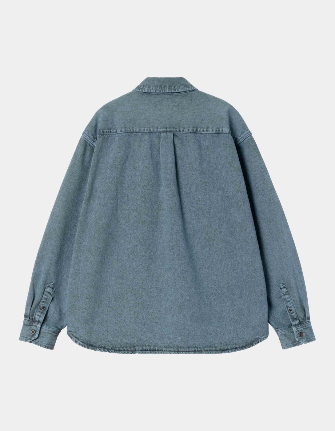 Camisa CARHARTT WIP TIGAN - Black / Blue Fog