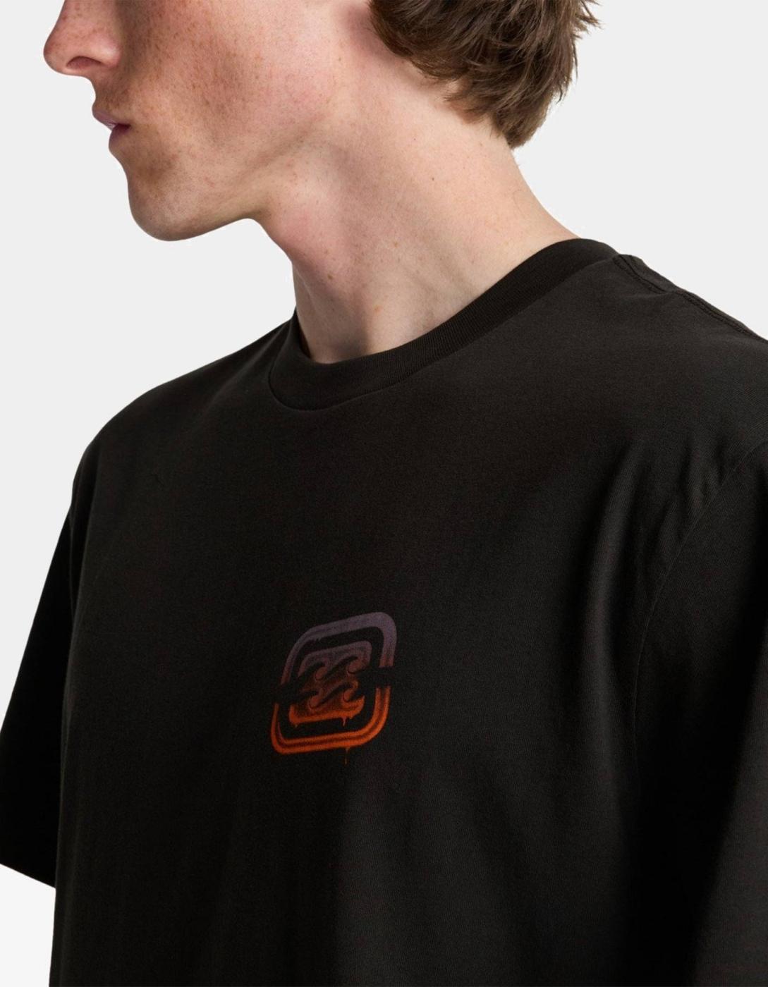 Camiseta BILLABONG CRAYON WAVE - Washed Black