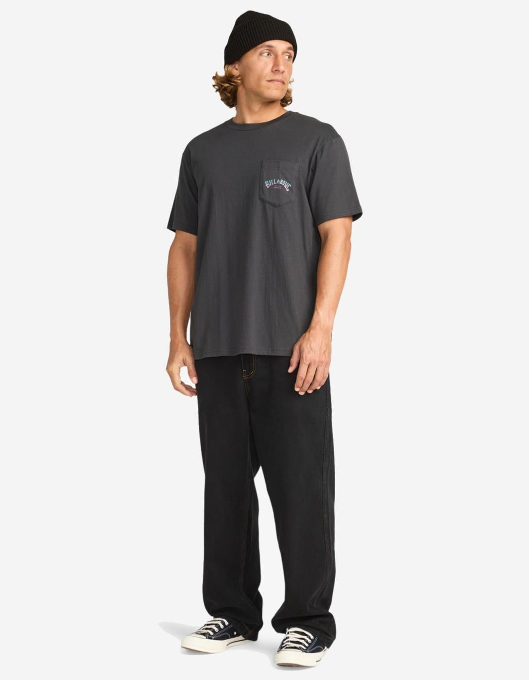 Camiseta BILLABONG STACKED ARCH PKT - Washed Black