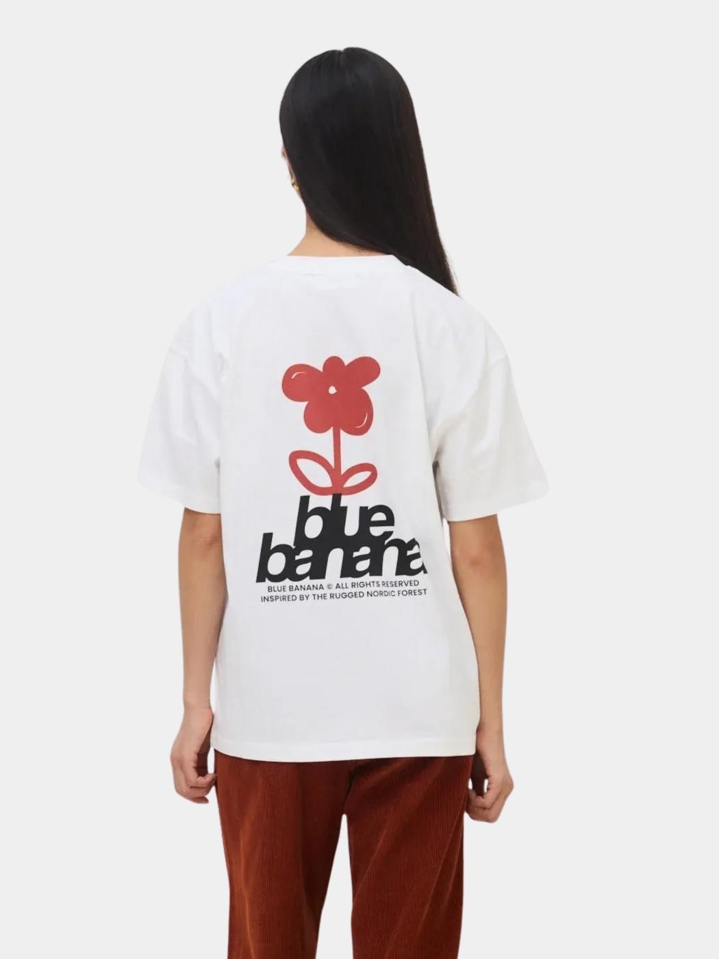 Camiseta BLUE BANANA FLOWER - White