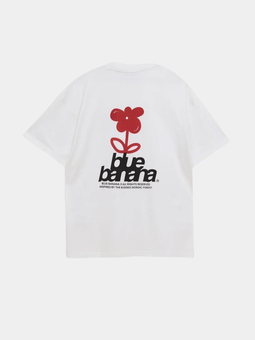 Camiseta BLUE BANANA FLOWER - White