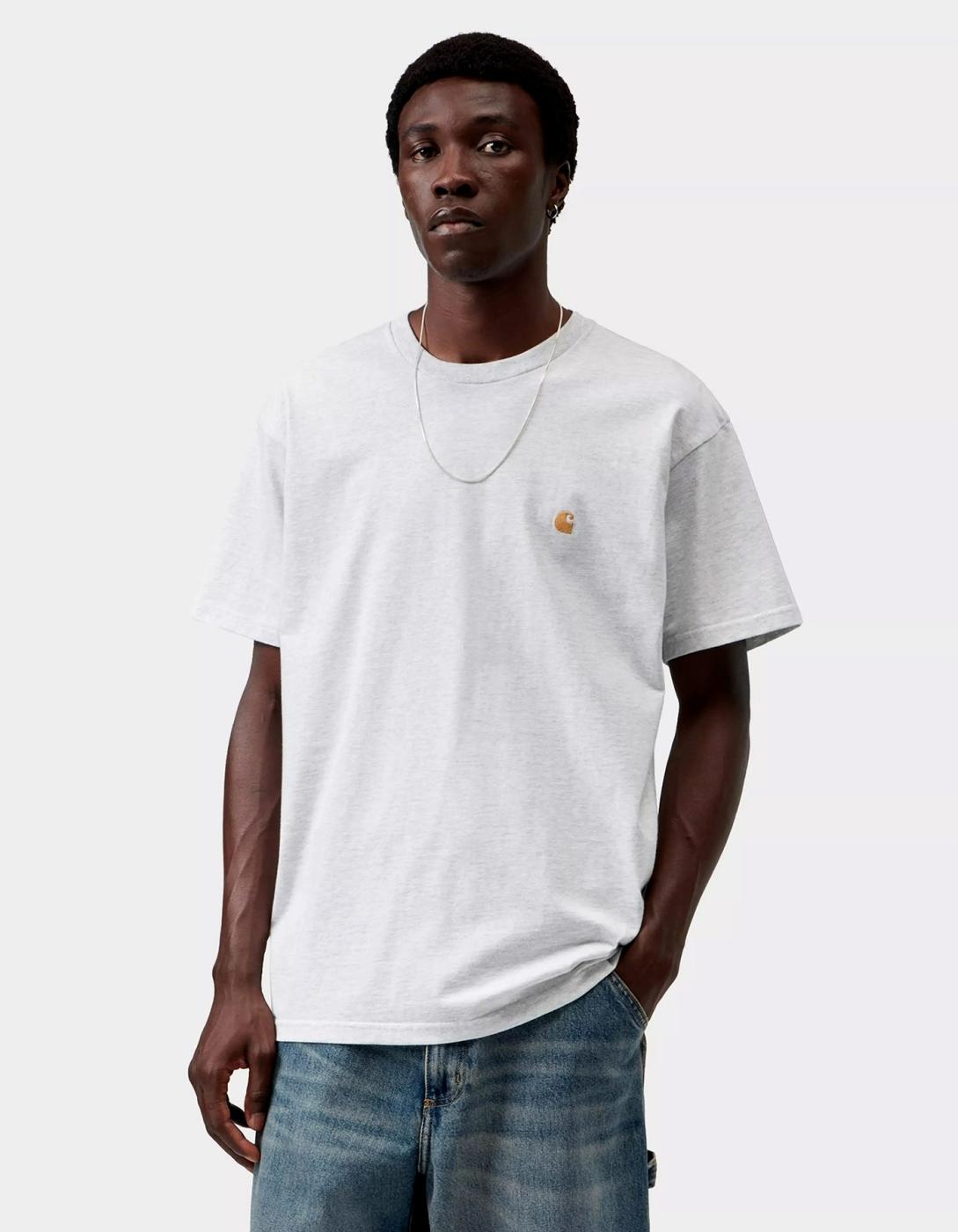 Camiseta CARHARTT WIP CHASE - Ash Heather / Gold