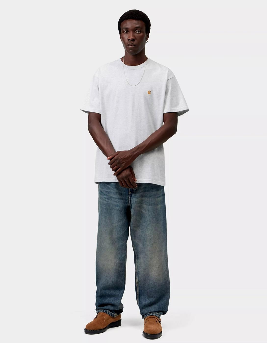 Camiseta CARHARTT WIP CHASE - Ash Heather / Gold