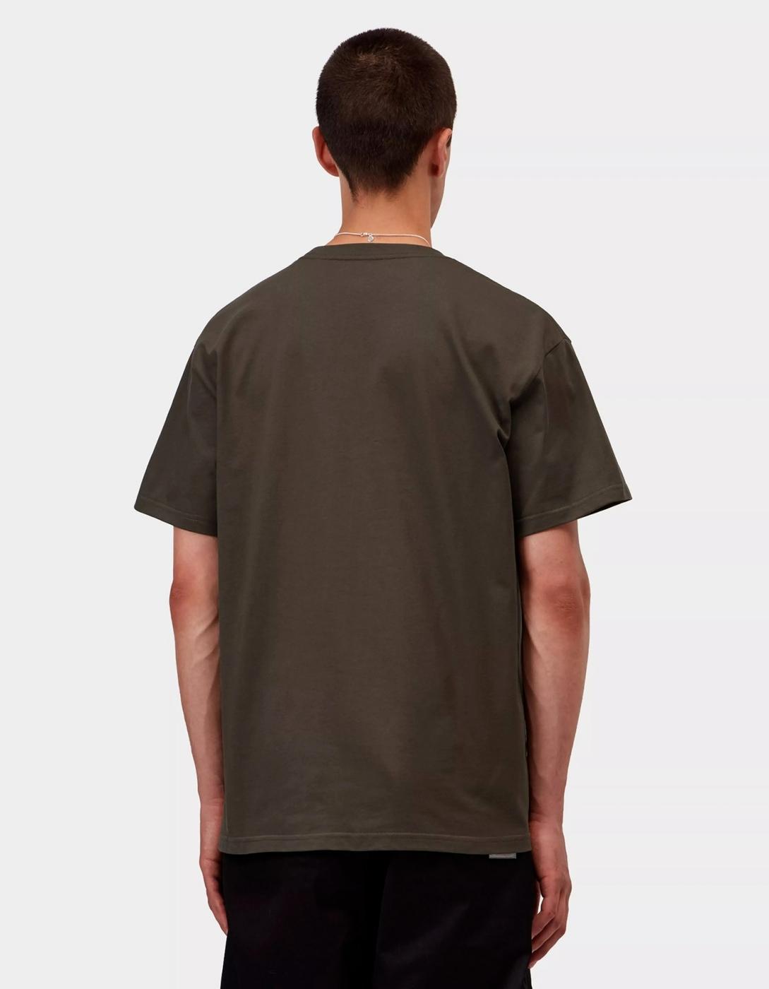 Camiseta CARHARTT WIP CHASE - Shungite / Gold