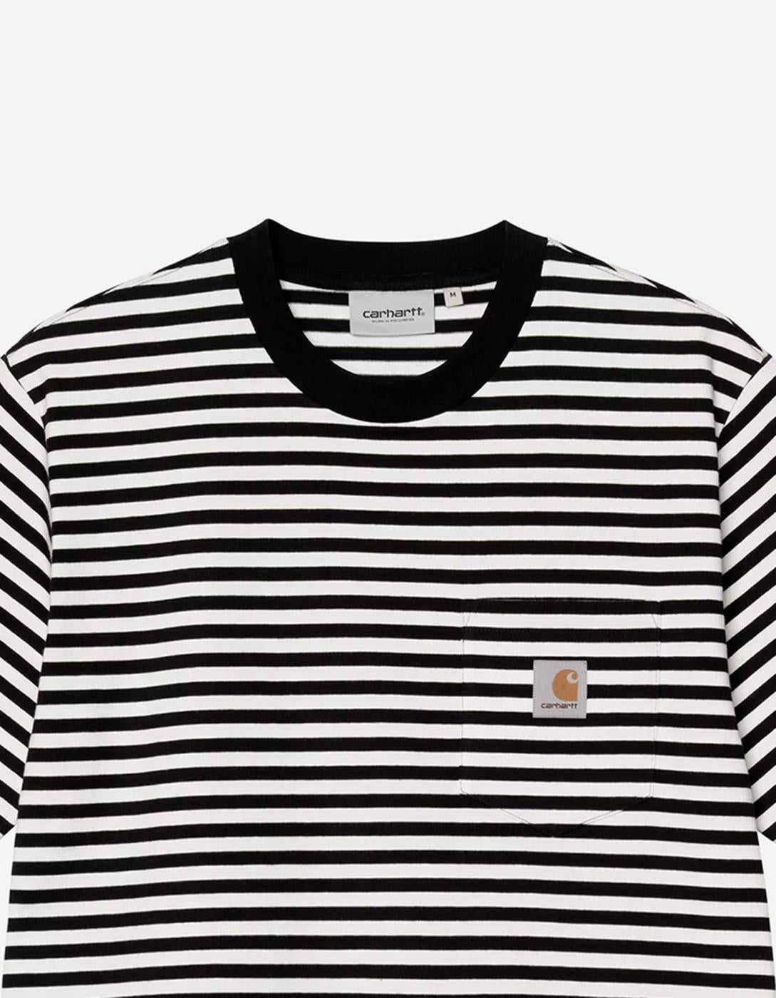 Camiseta CARHARTT WIP EZRA POCKET - Black / Wax