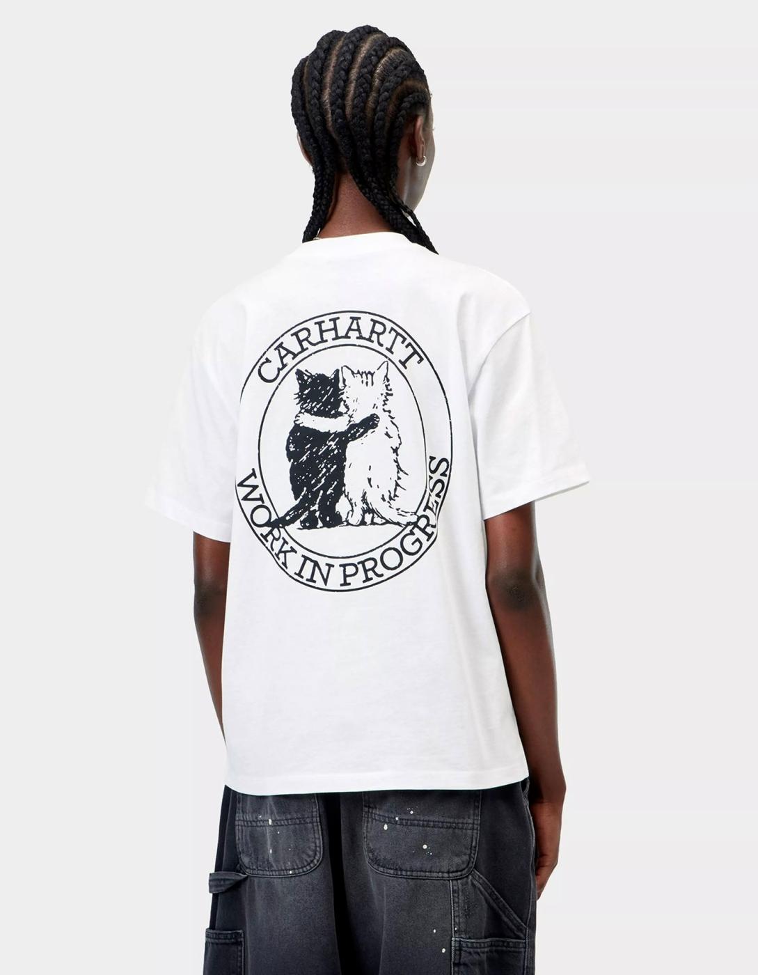 Camiseta CARHARTT WIP W' HUGGING CATS - White