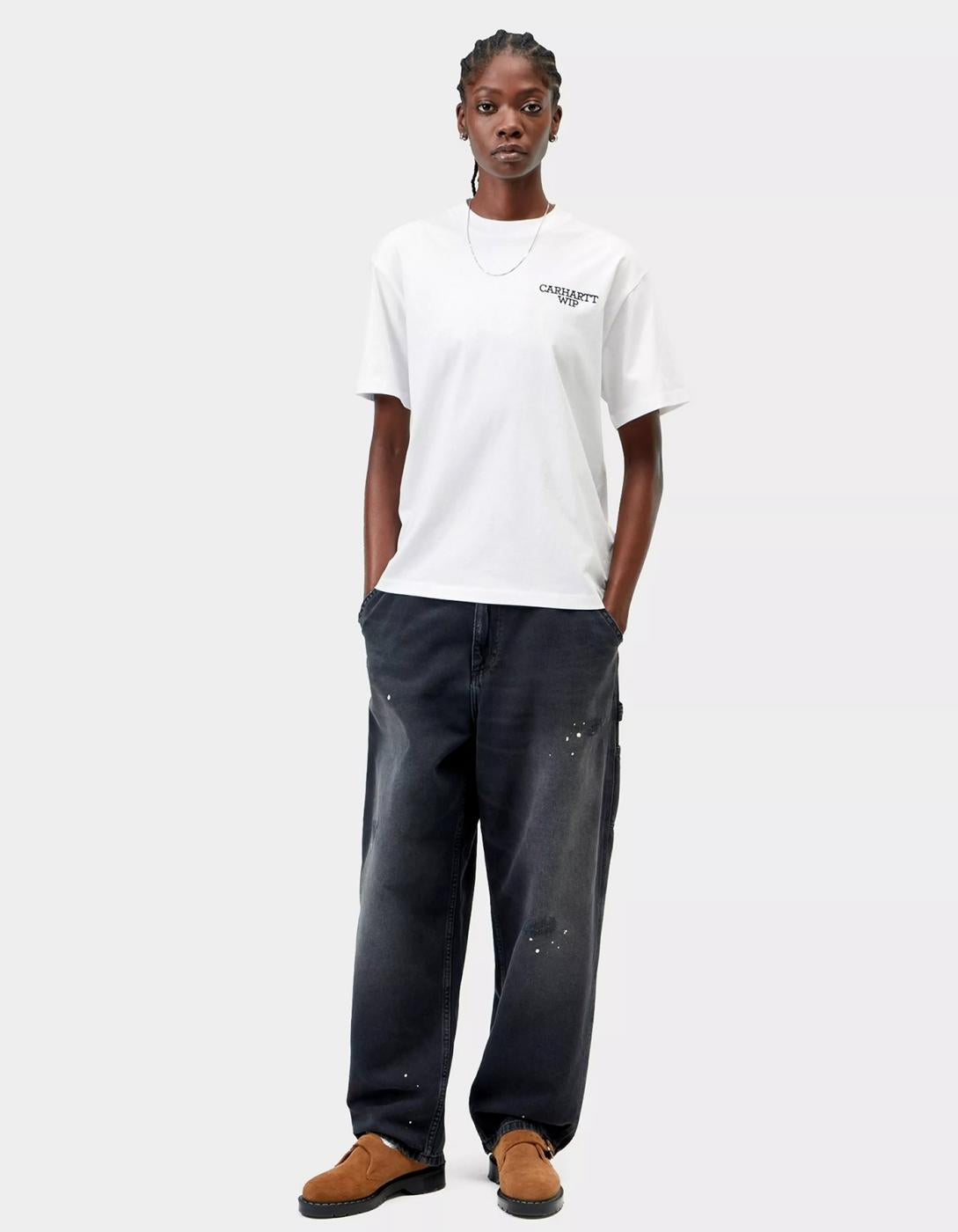 Camiseta CARHARTT WIP W' HUGGING CATS - White