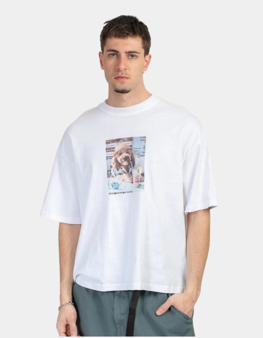Camiseta CROPPED PAWS & RELAX - White