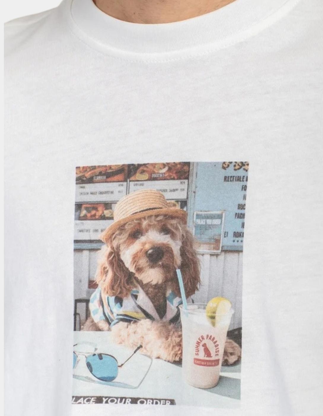 Camiseta CROPPED PAWS & RELAX - White