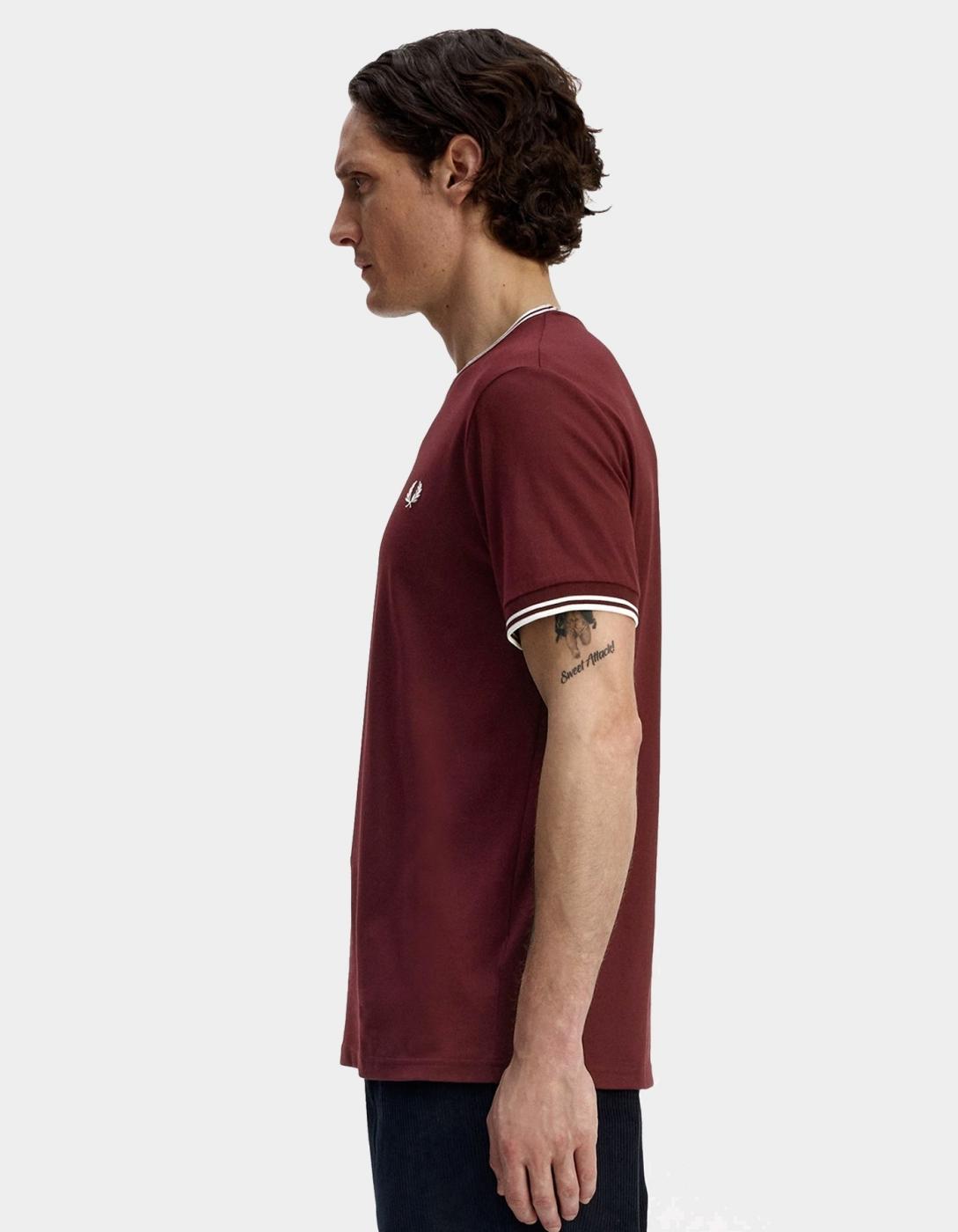 Camiseta FRED PERRY M1588 - Oxblood/Ecru
