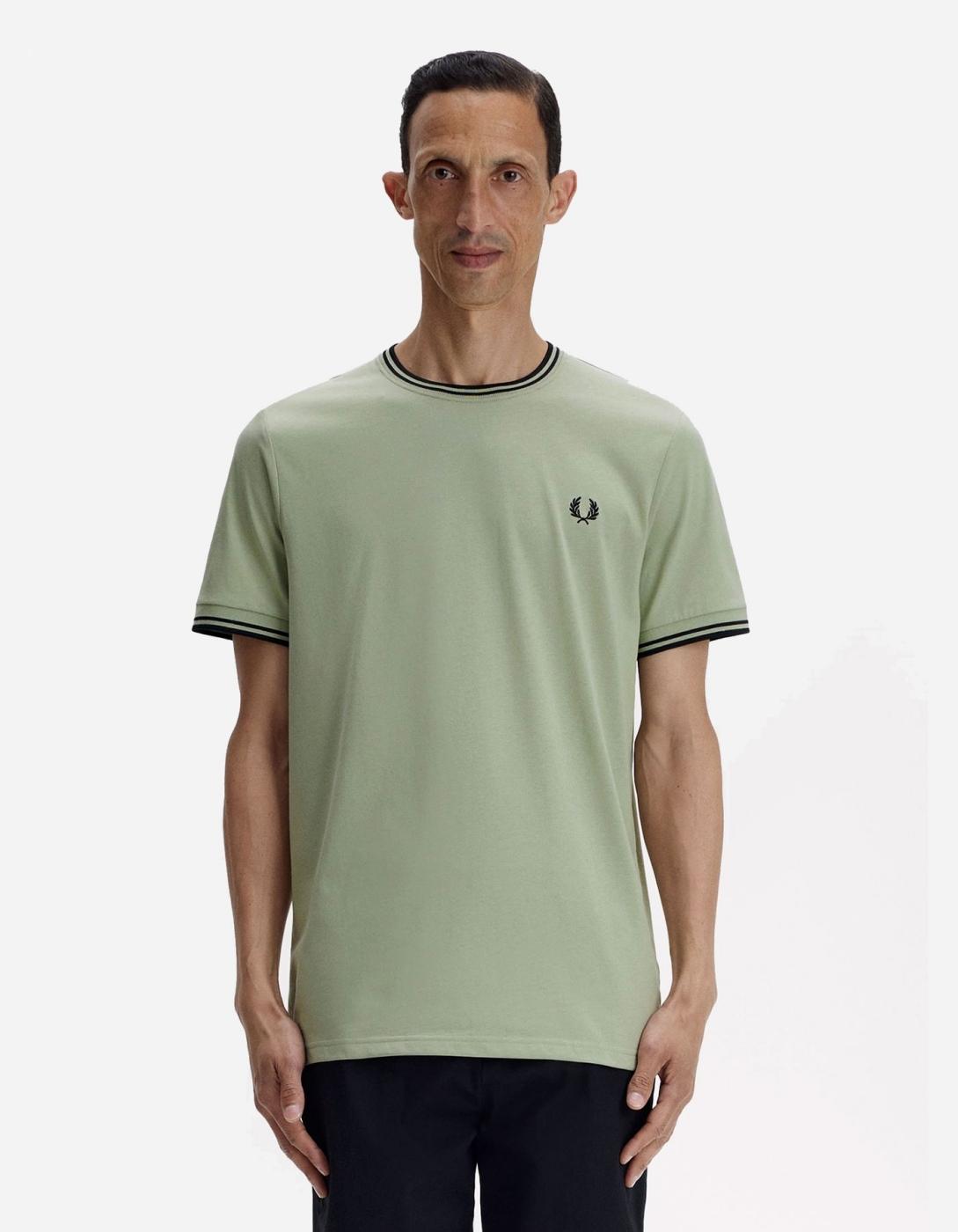 Camiseta FRED PERRY M1588 - Seagrass/Black