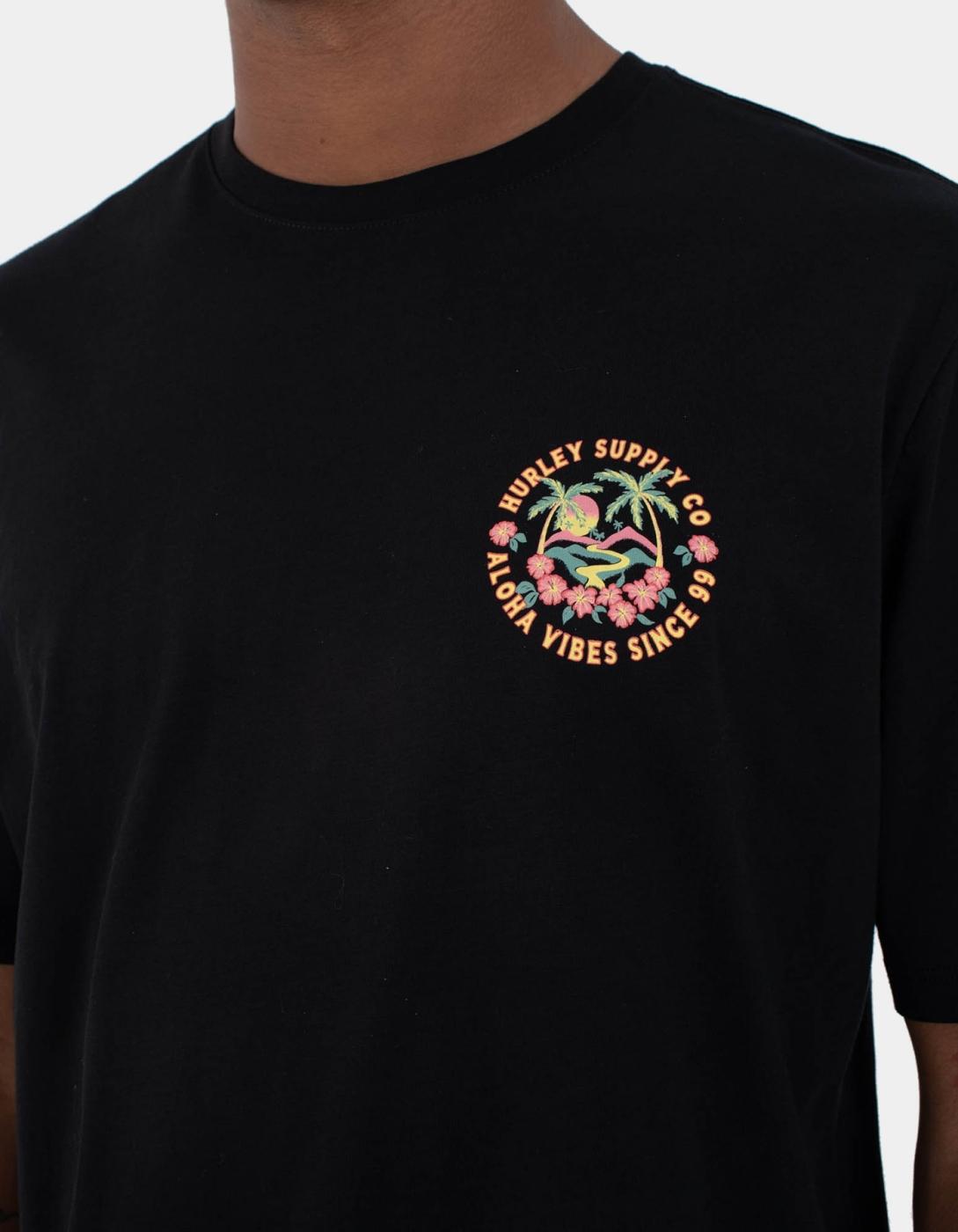 Camiseta HURLEY HAWAIIAN ISLAND - Black