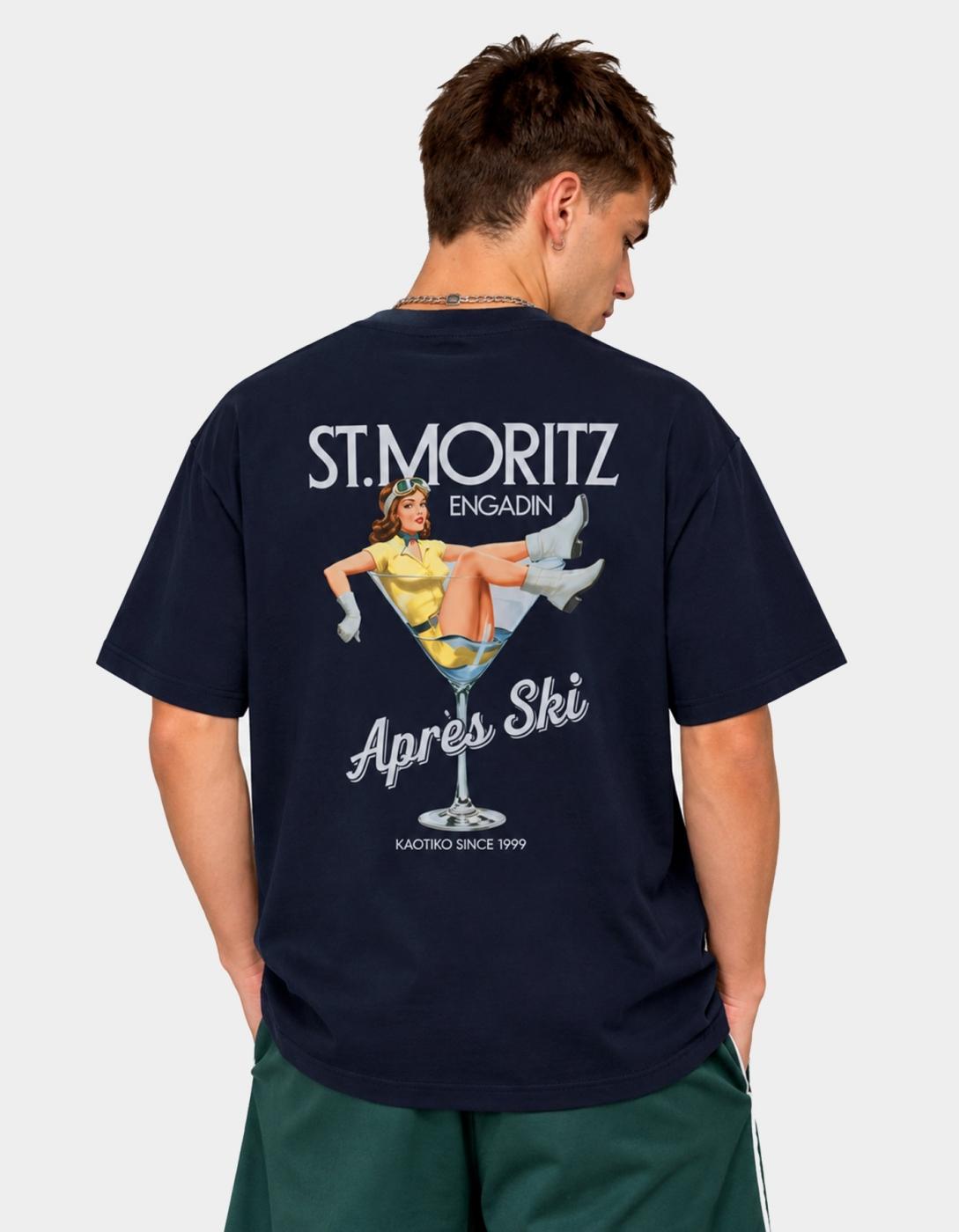 Camiseta KAOTIKO REGULAR SNOW - Cocktail Blue