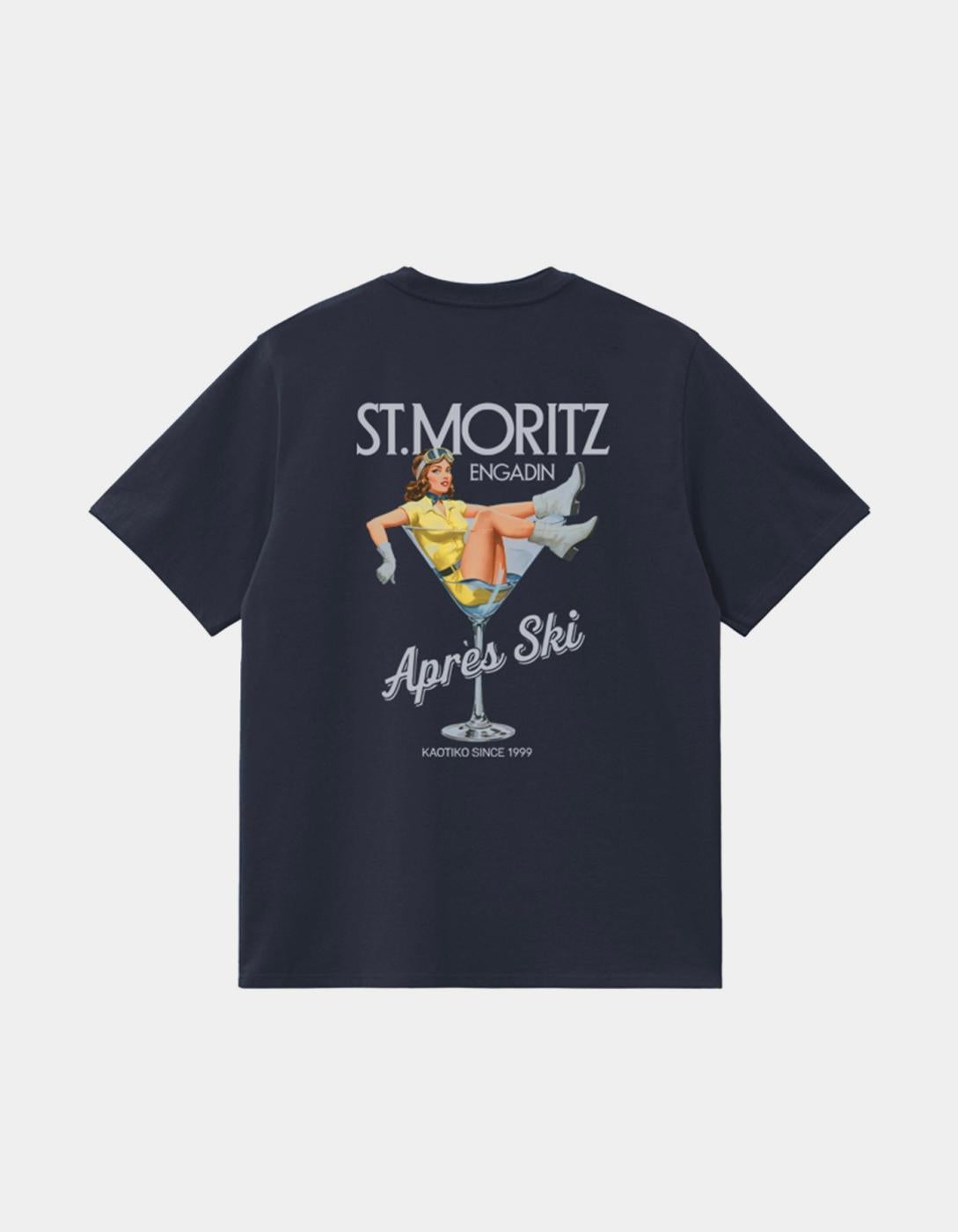 Camiseta KAOTIKO REGULAR SNOW - Cocktail Blue