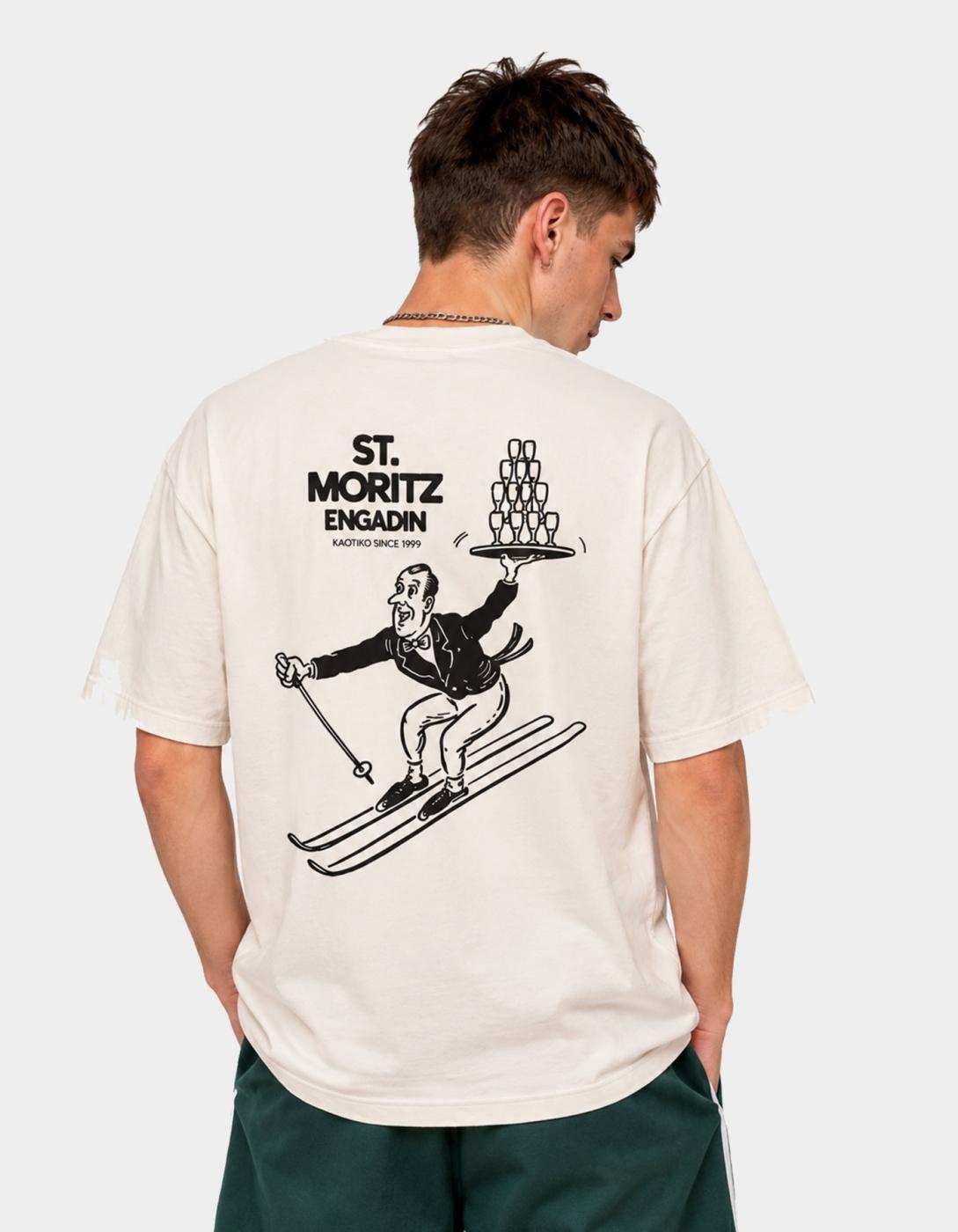Camiseta KAOTIKO REGULAR SNOW WAITER - Ivory
