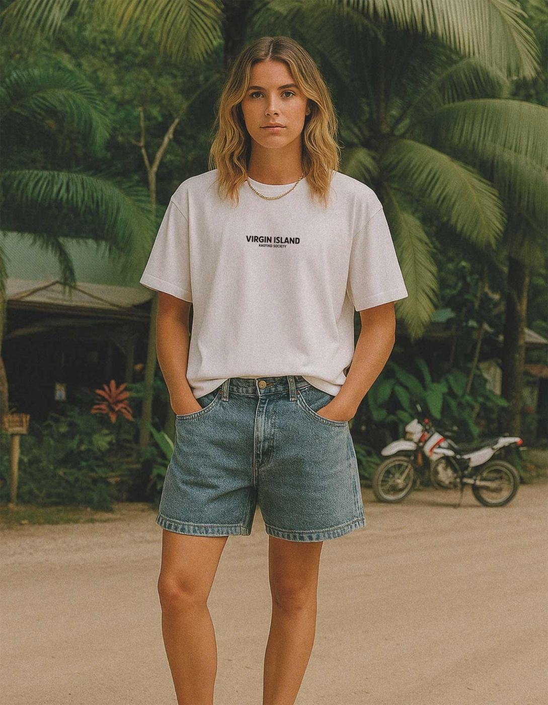 Camiseta KAOTIKO TROPIC ISLAND - White