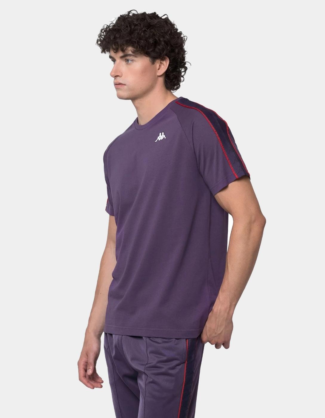 Camiseta KAPPA COEN SLIM - Violet Anil/Red Md Coral