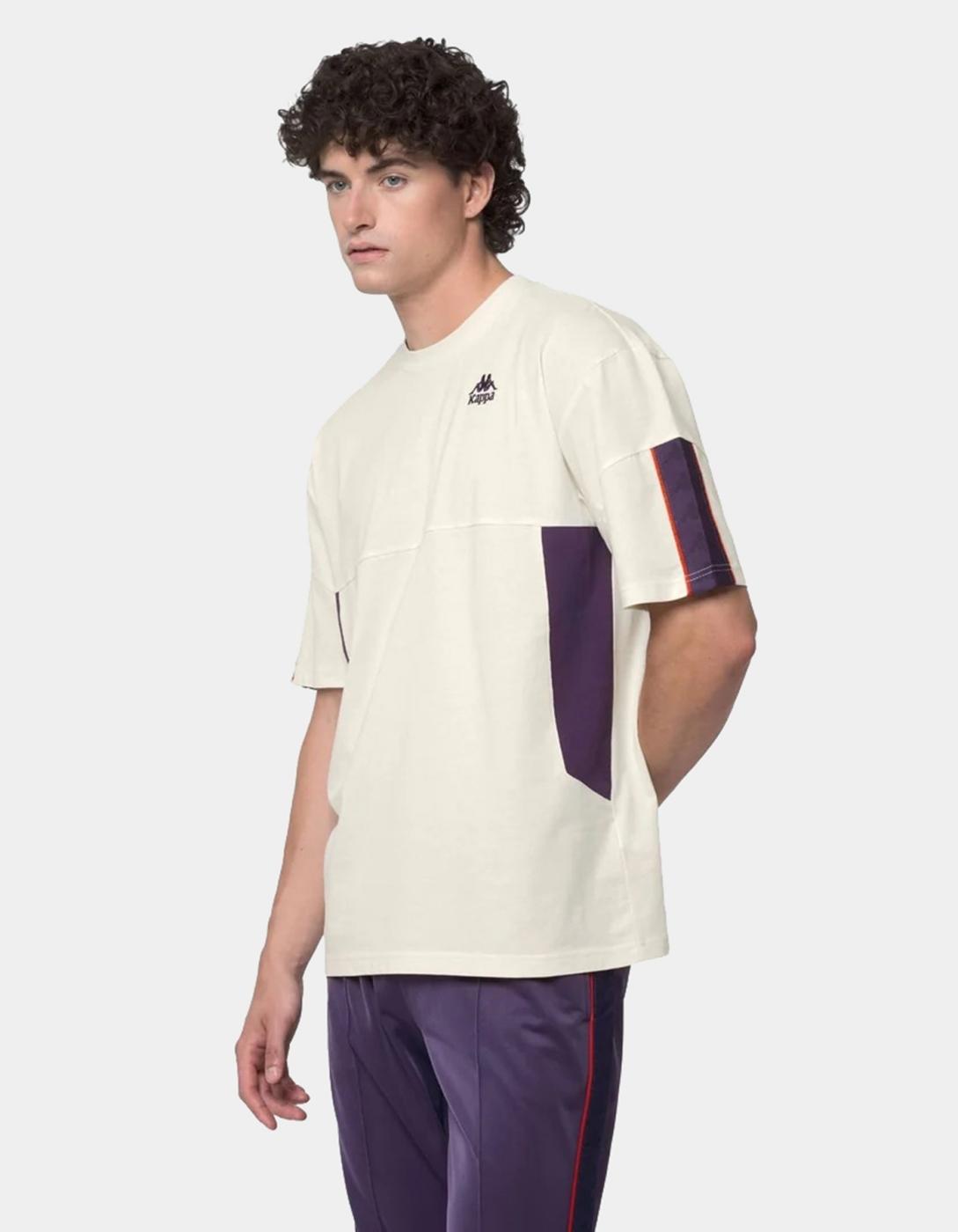 Camiseta KAPPA OMRI - White Natural/Violet Anil