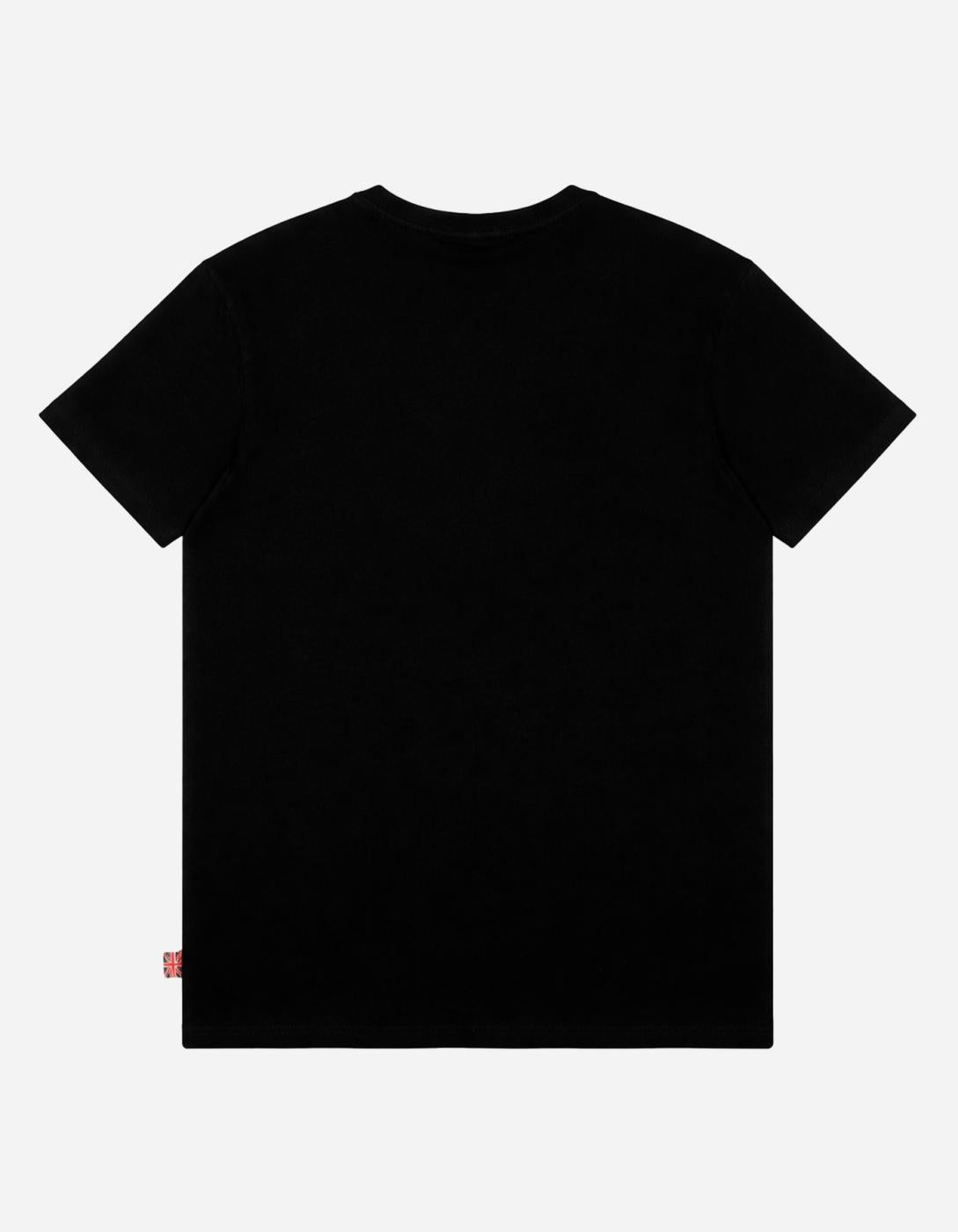 Camiseta LONSDALE AYCLIFFE - Black/Oxblood/Yellow