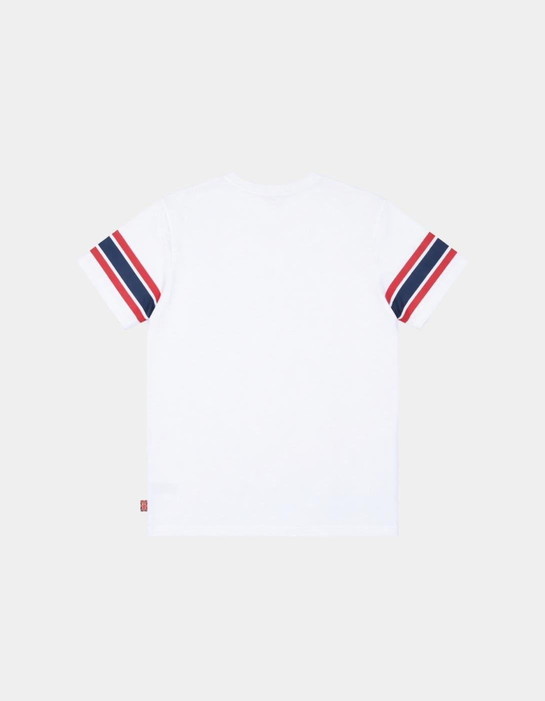 Camiseta LONSDALE BARTON - White/Dark Navy/Dark Red