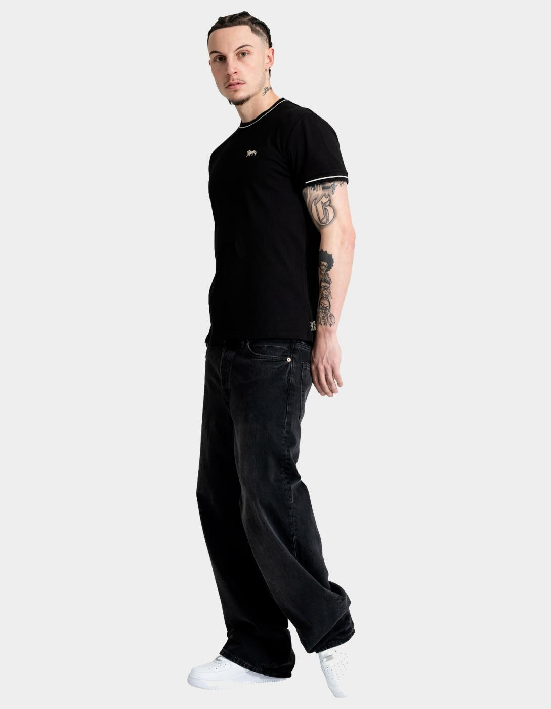 Camiseta LONSDALE CUFFLEY - Black/Ecru
