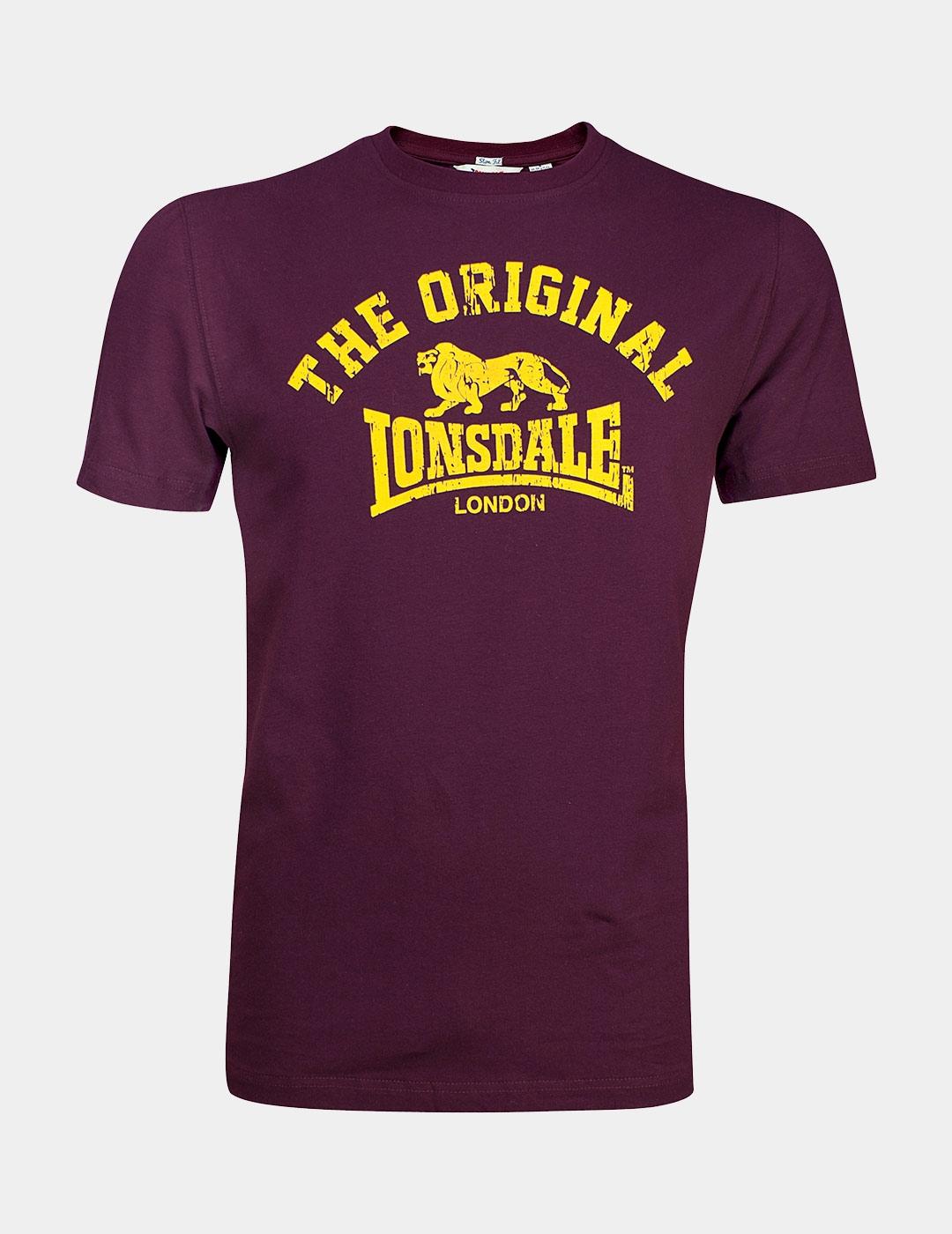 Camiseta LONSDALE ORIGINAL - Vintage Oxblood