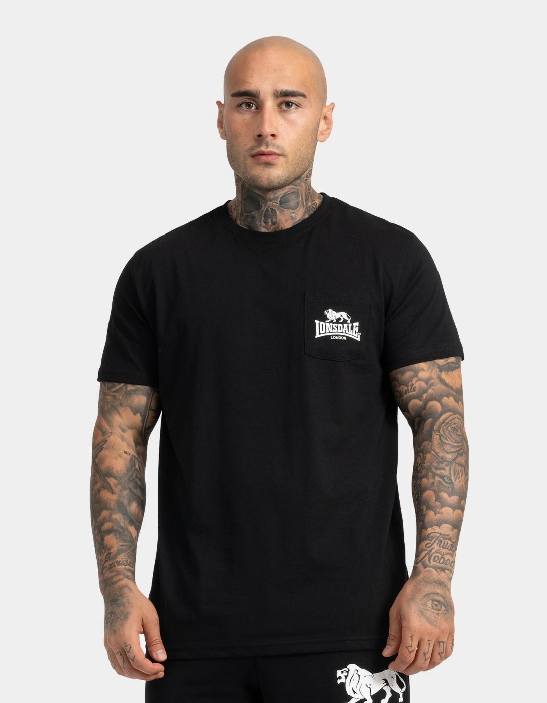 Camiseta LONSDALE SUSSEX POCKET - Black/White