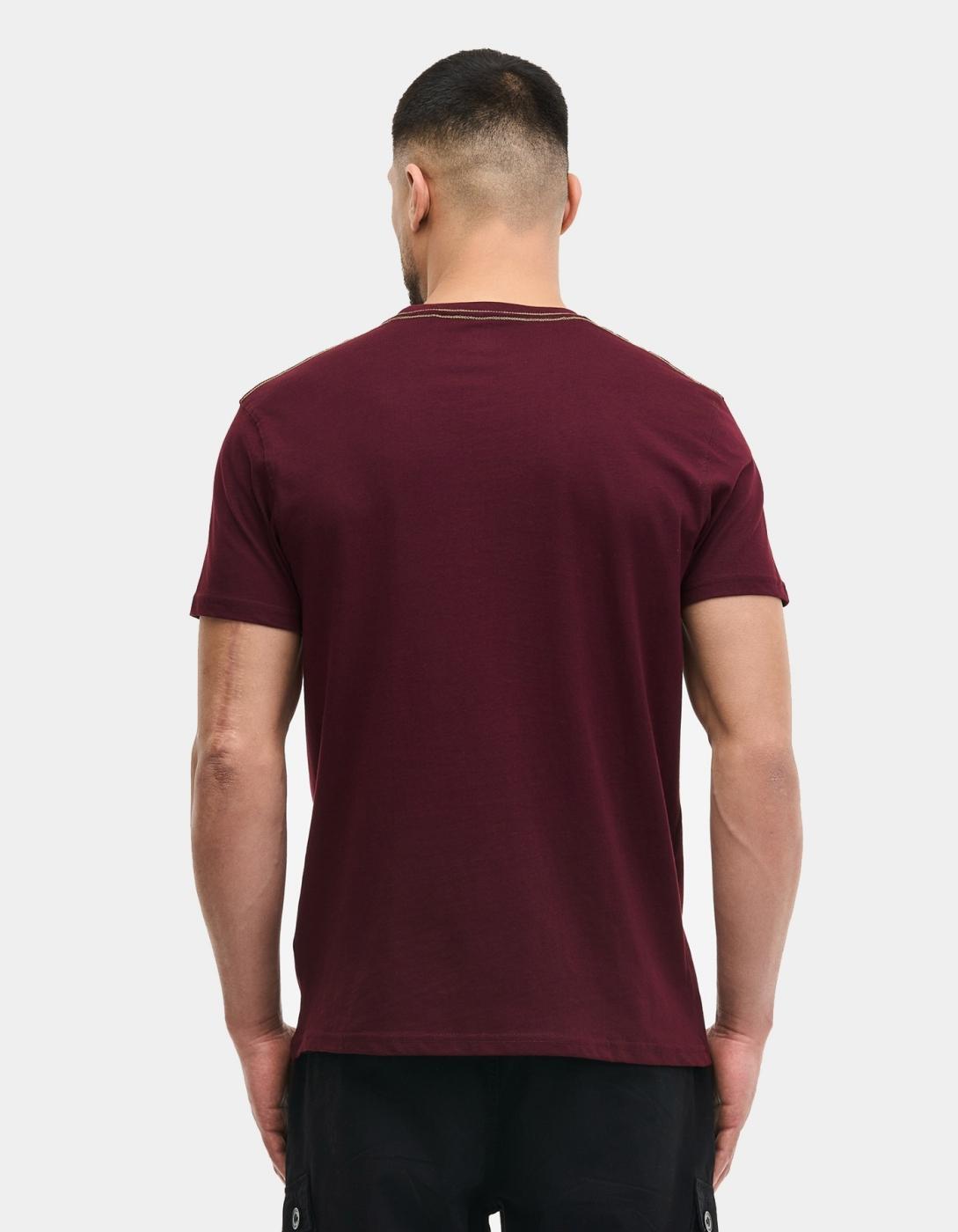 Camiseta LONSDALE TWO TONE - Oxblood/Yellow