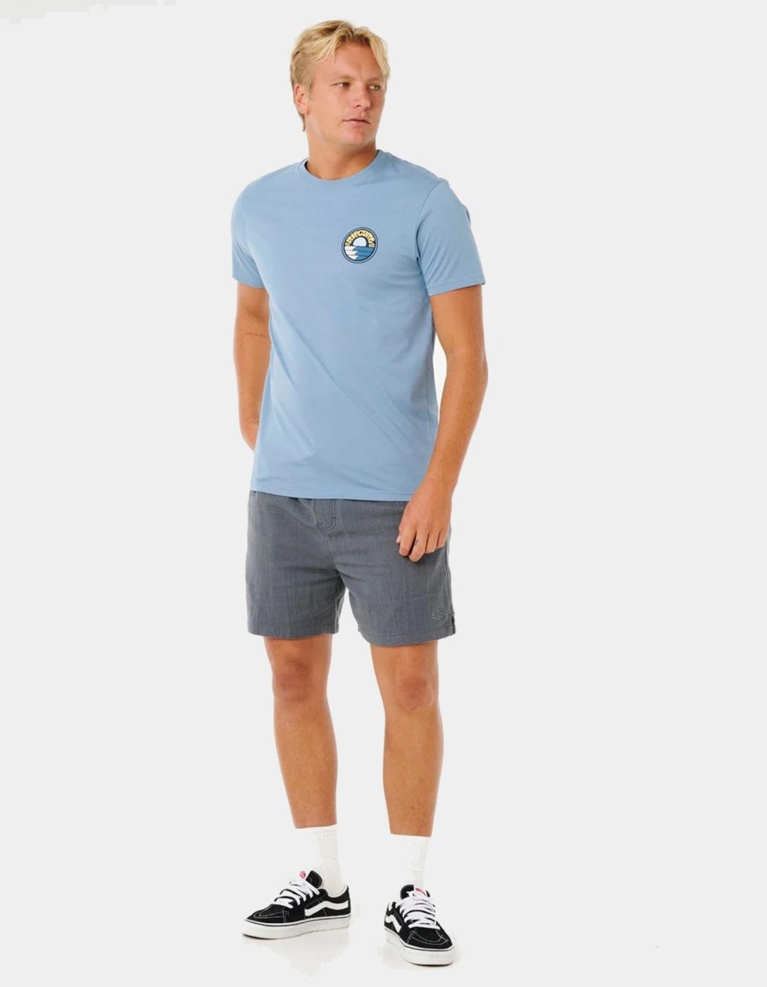 Camiseta RIP CURL PACIFIC RINSE STACKED - Faded Denim