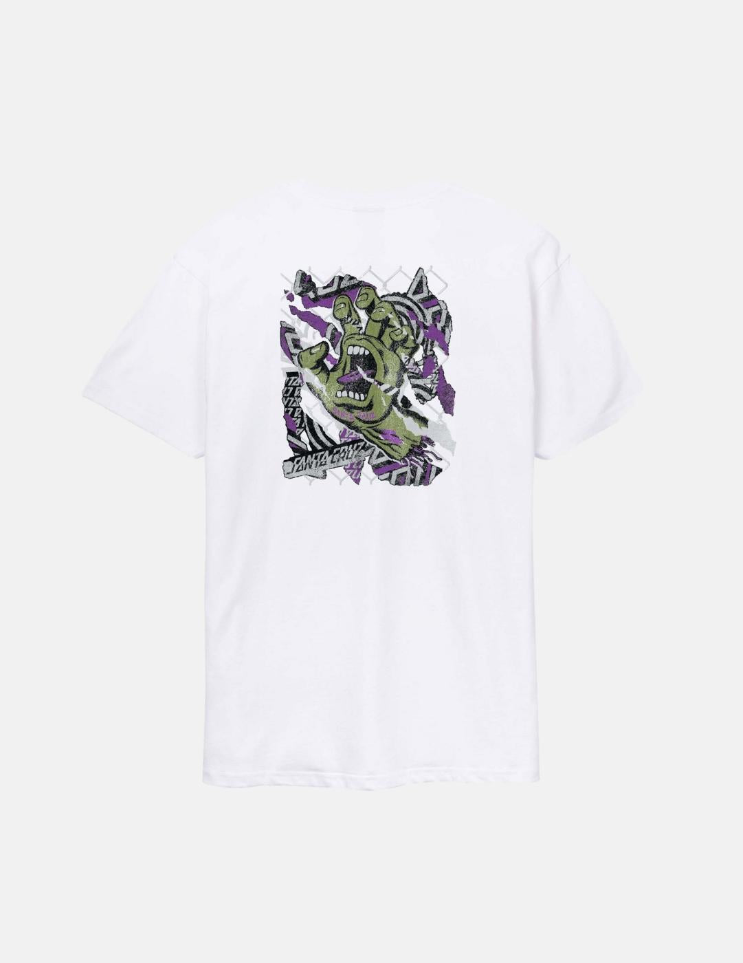 Camiseta SANTA CRUZ DAMAGED HAND - White