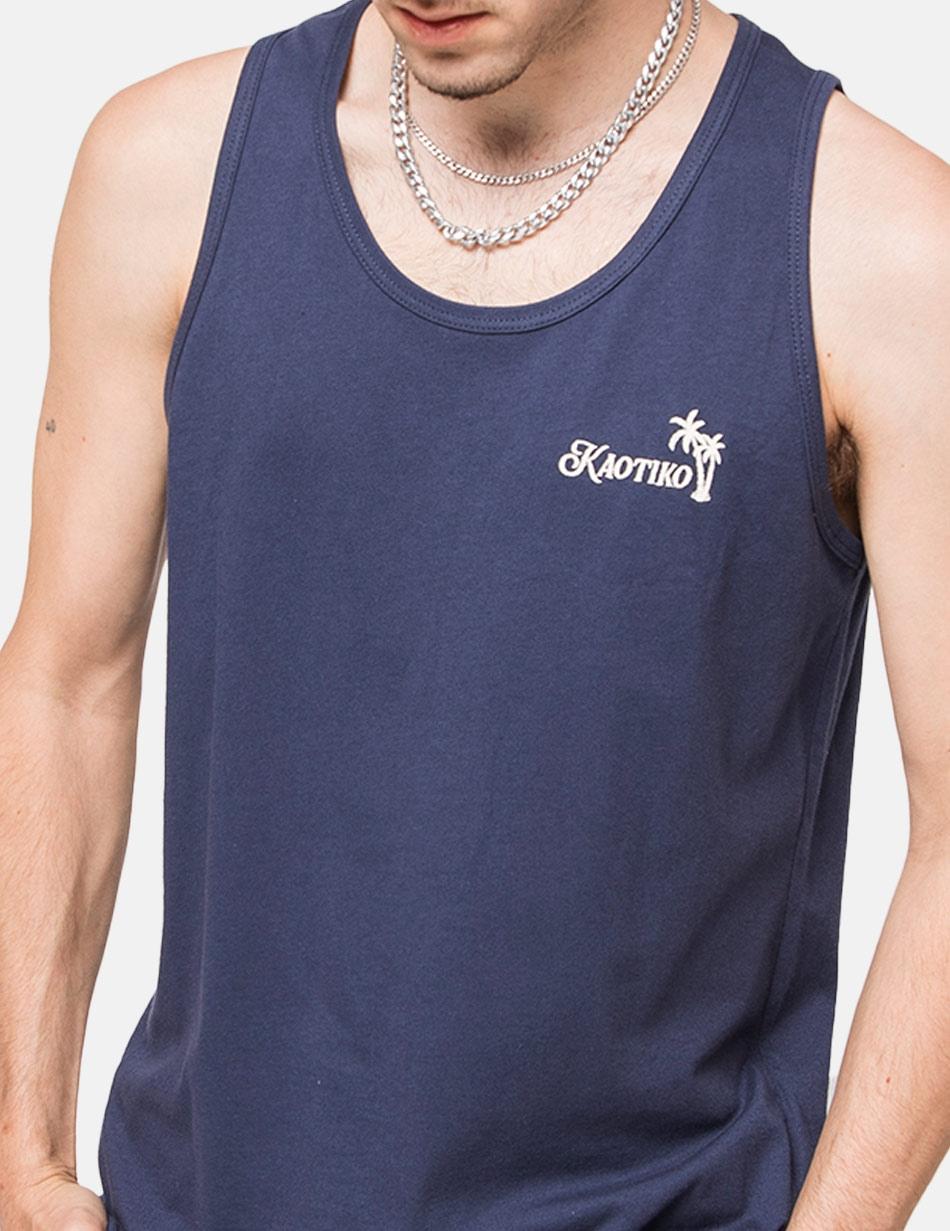 Camiseta Tirantes KAOTIKO PALMS - Navy