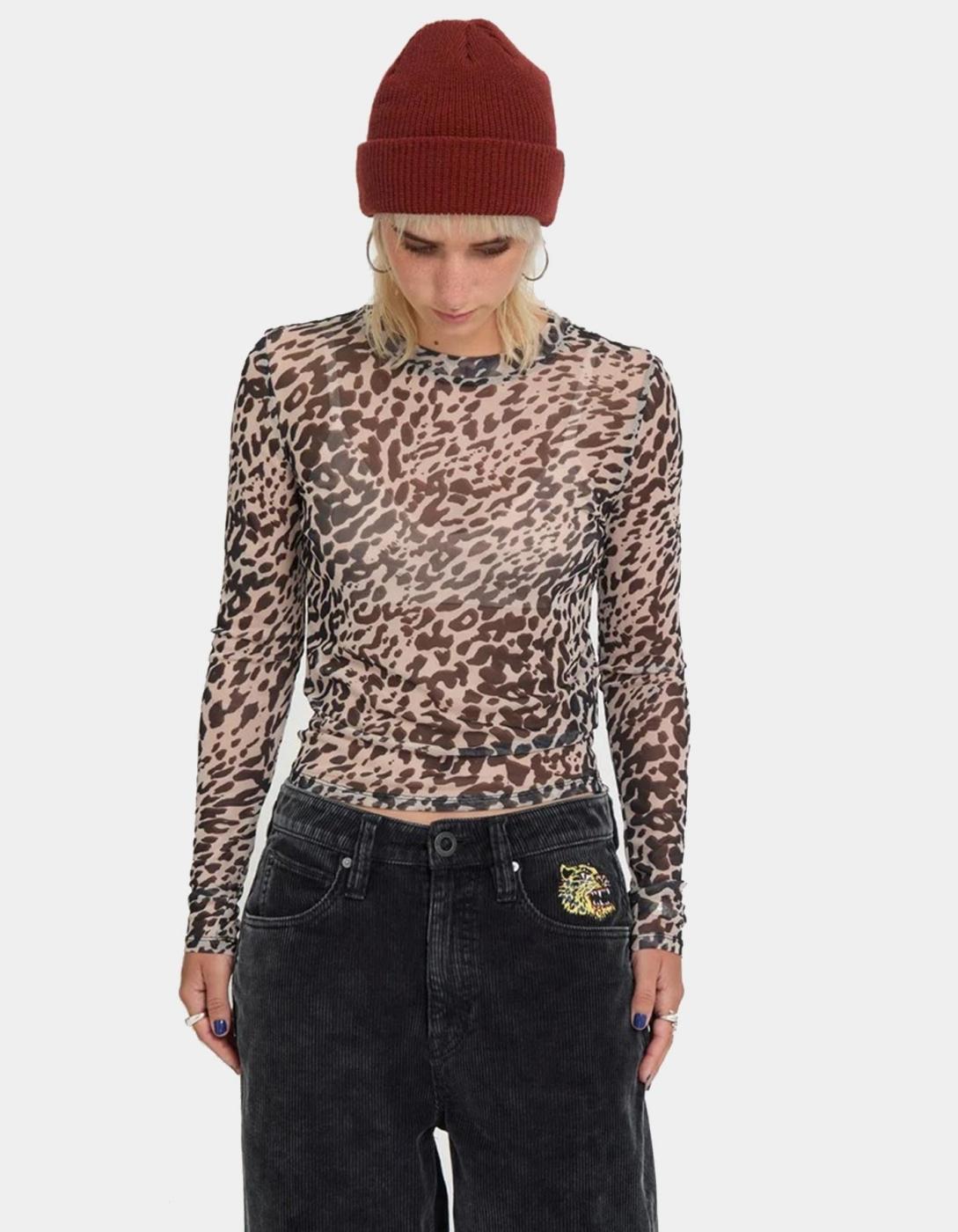 Camiseta Top VOLCOM TIGARDI MESH - Animal Print