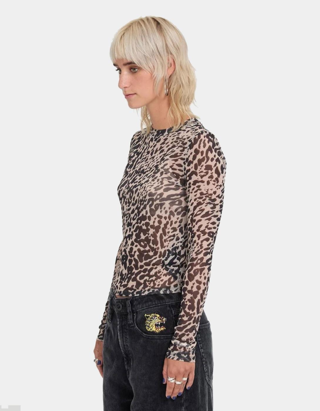 Camiseta Top VOLCOM TIGARDI MESH - Animal Print