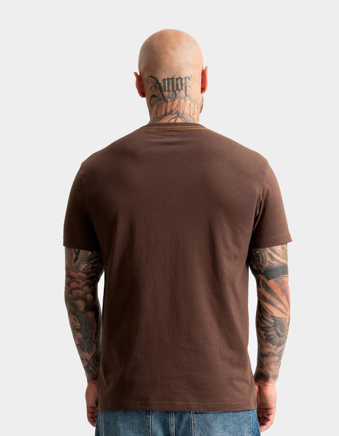 Camiseta TWO TONE - Brown/Ecru/Orange