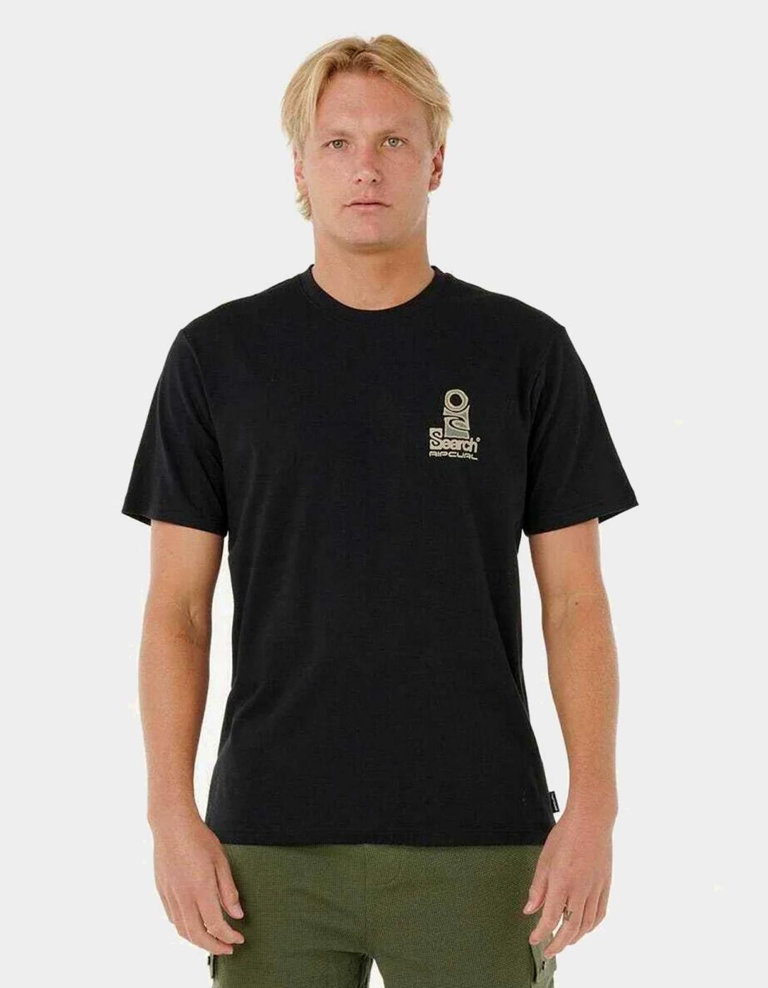 Camiseta VAPORCOOL SEARCH STACK - Black/Olive