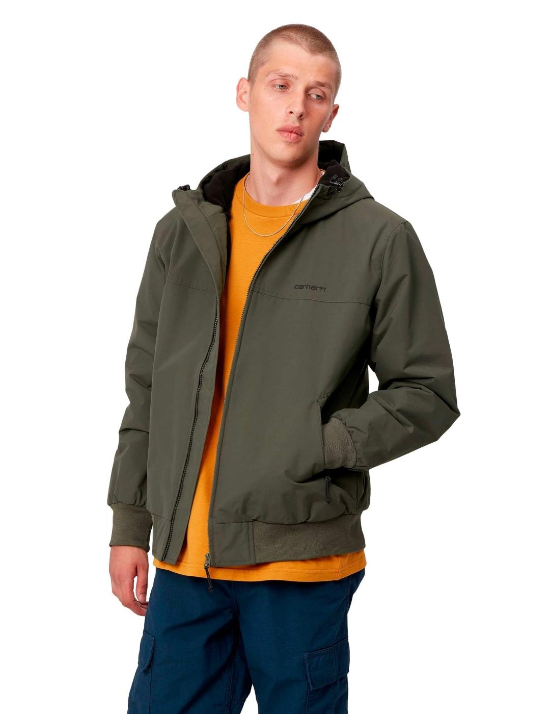 Cazadora CARHARTT WIP HOODED SAIL - Cypress / Black