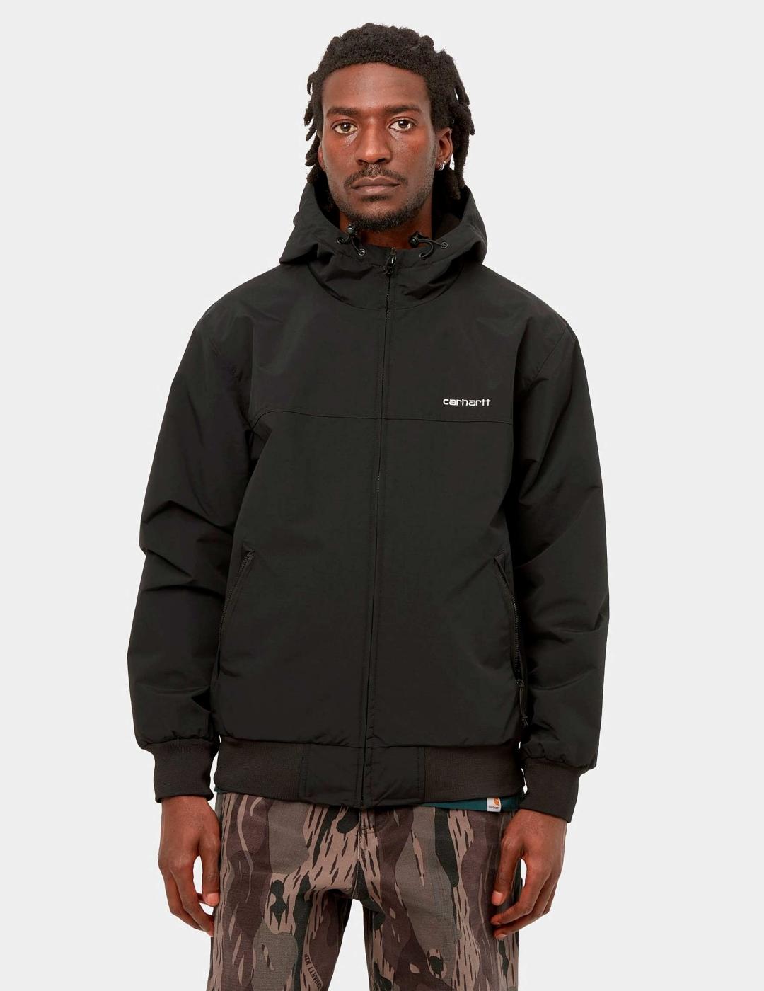 Cazadora CARHARTT WIP HOODED SAIL - Black / White