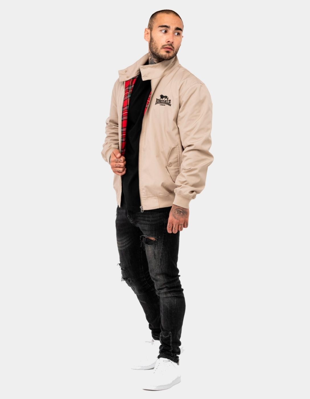 Cazadora LONSDALE HARRINGTON CLASSIC - Sand/Black Tartan