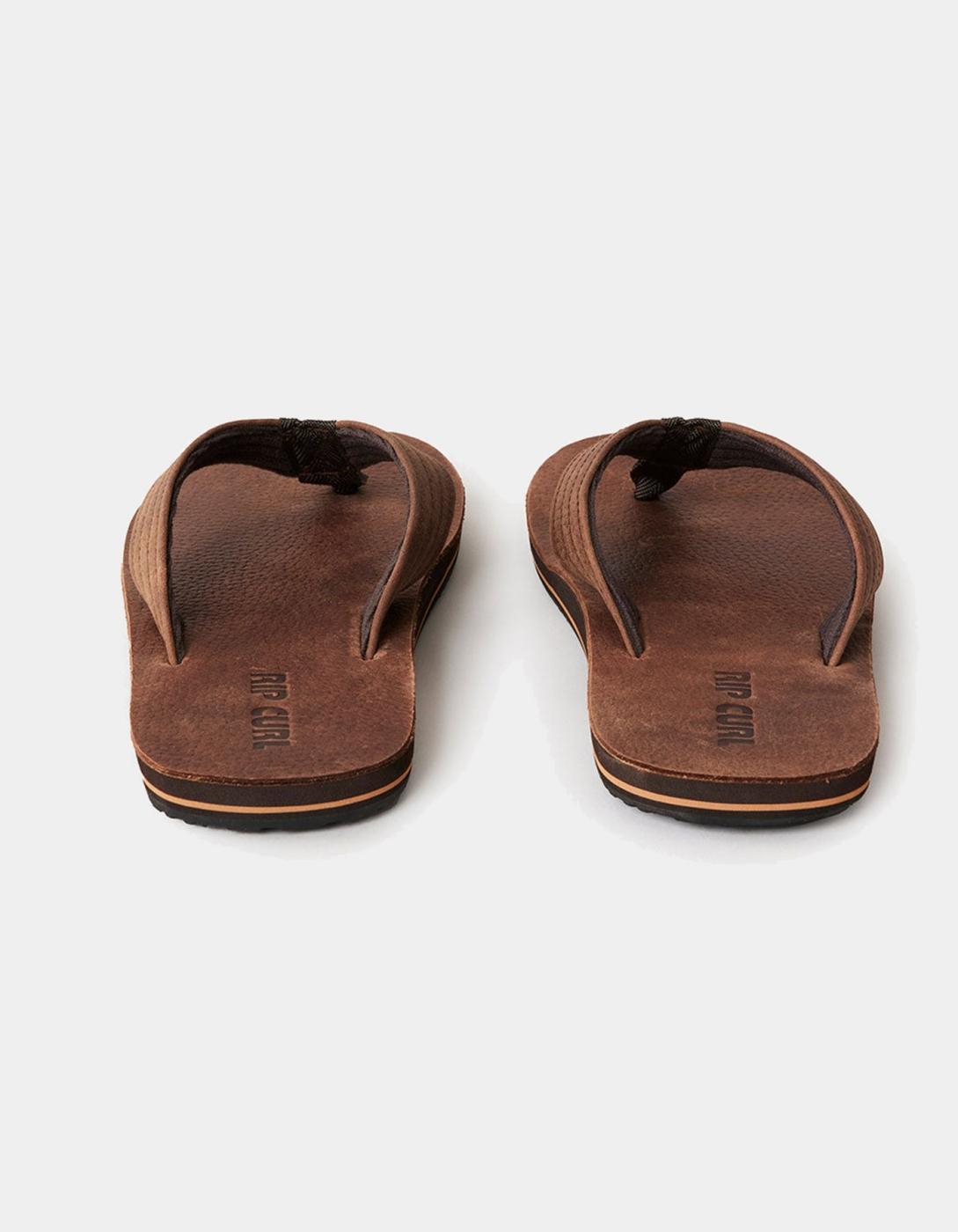 Chanclas RIP CURL REVIVAL LEATHER - Dark Brown