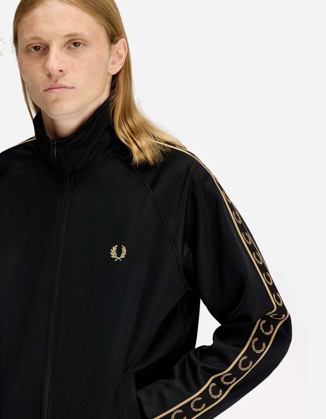 Chaqueta FRED PERRY J5557 - Black/Champagne
