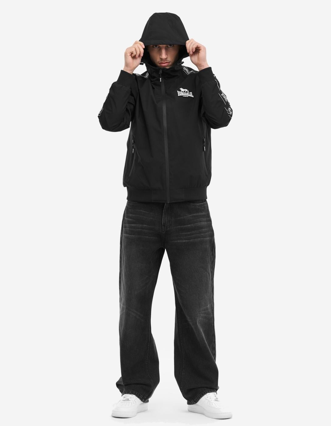 Chubasquero LONSDALE OUSTON - Black/White