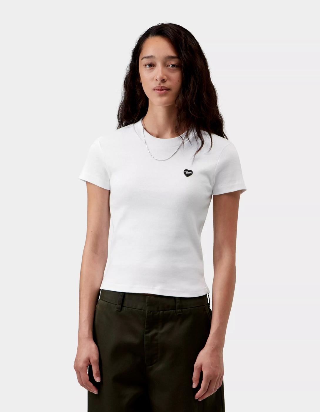 Cta. W' SMALL HEART PATCH - White / Black
