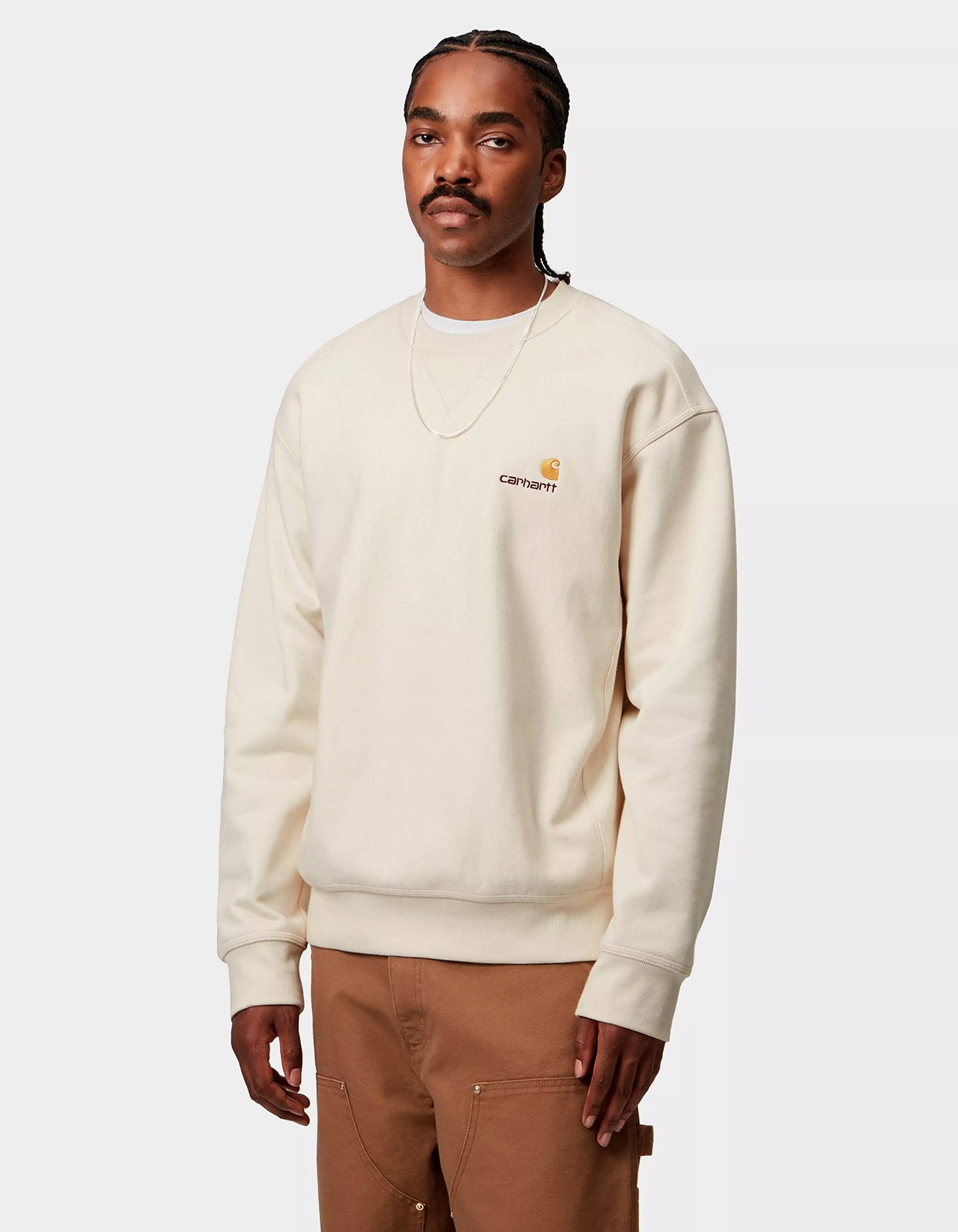 Sudadera Crew AMERICAN SCRIPT - Natural