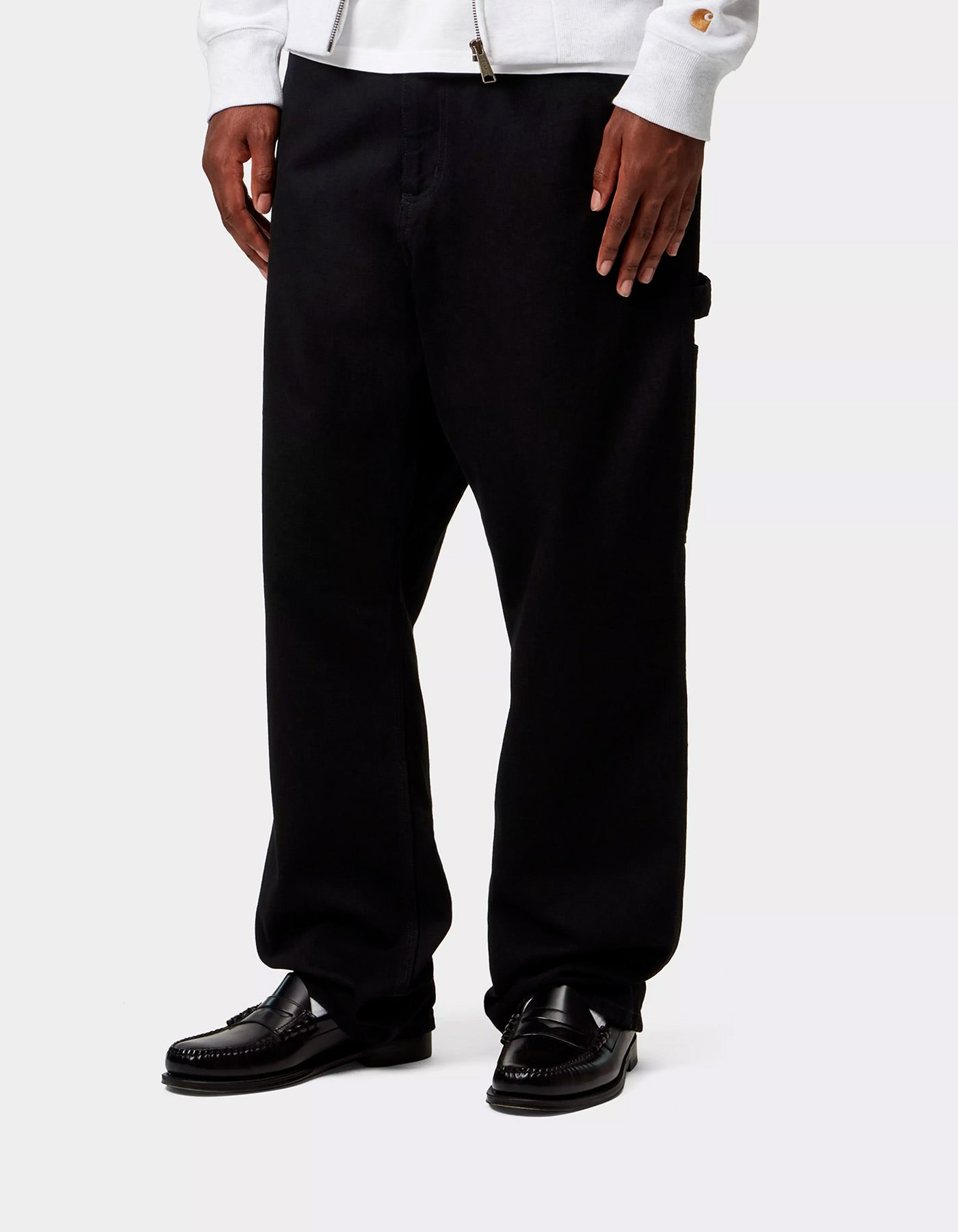 Pantalón CARHARTT WIP SINGLE KNEE - Black Rinsed