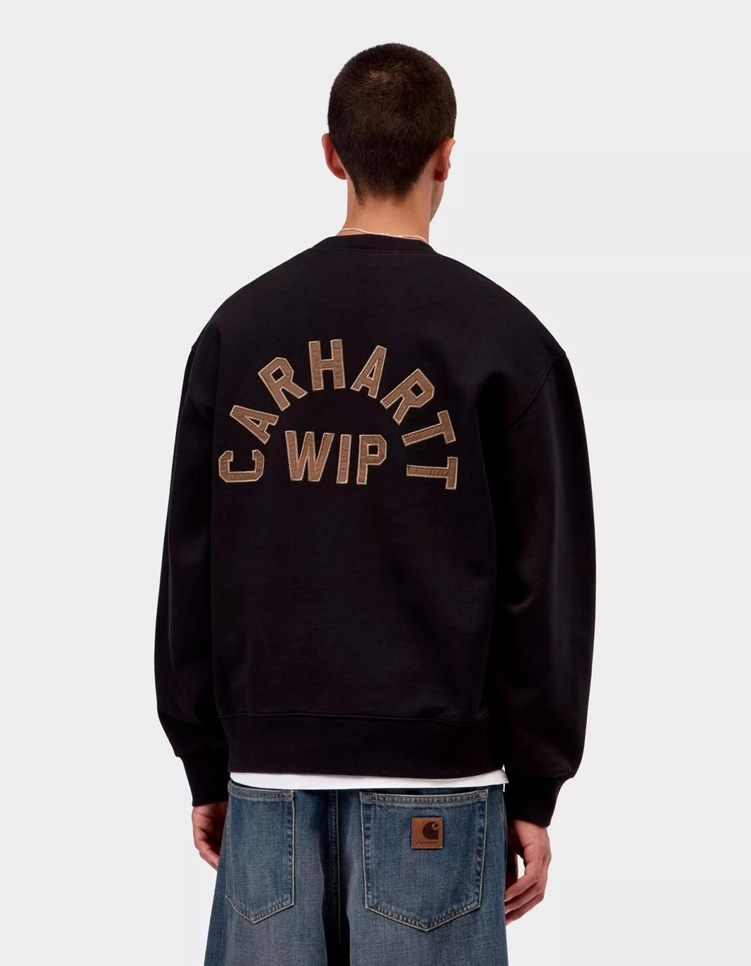 Jersey CARHARTT WIP ARCH SCRIPT - Black / Hamilton Brown