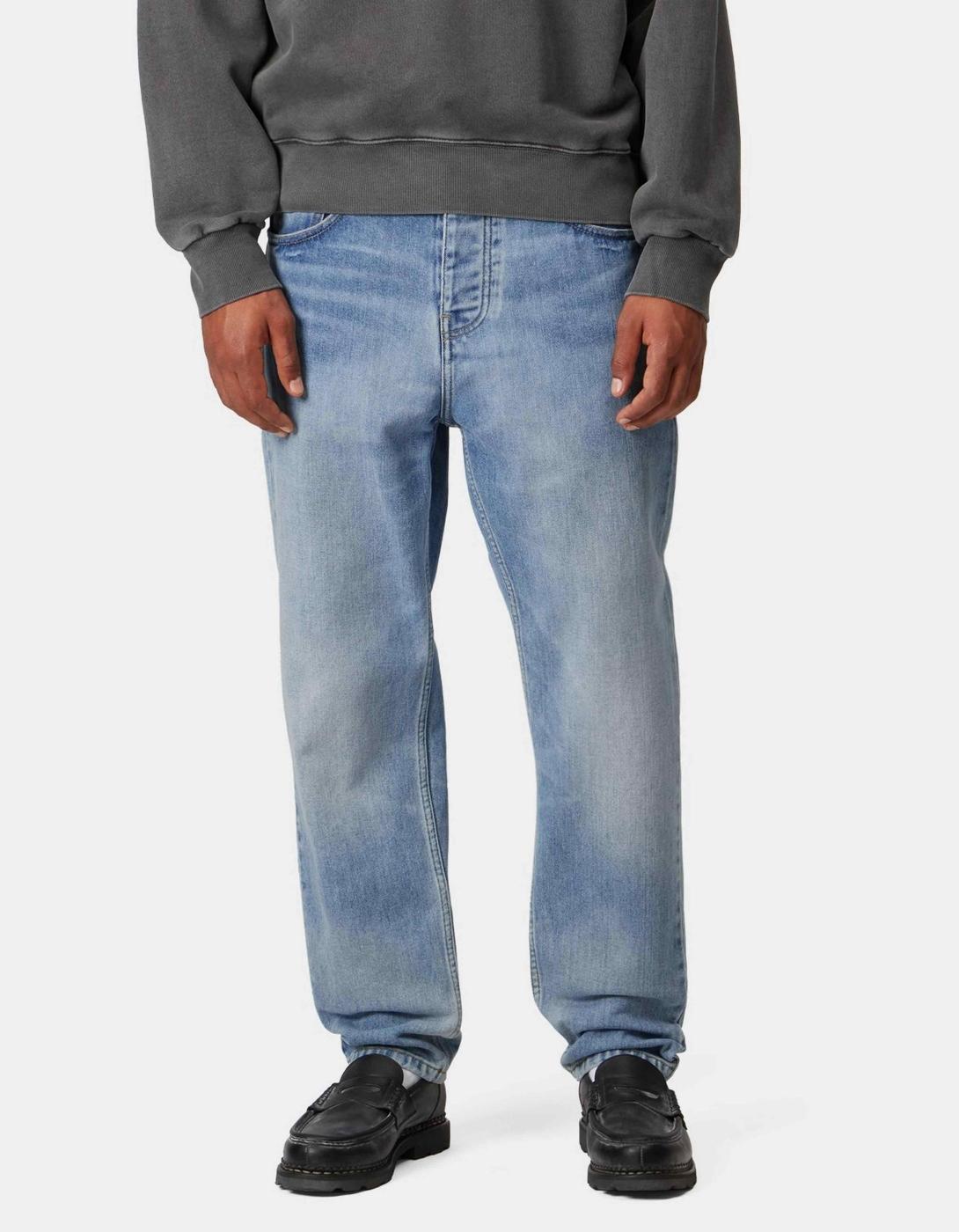 Pantalón CARHARTT WIP NEWEL - Blue Light Used Wash