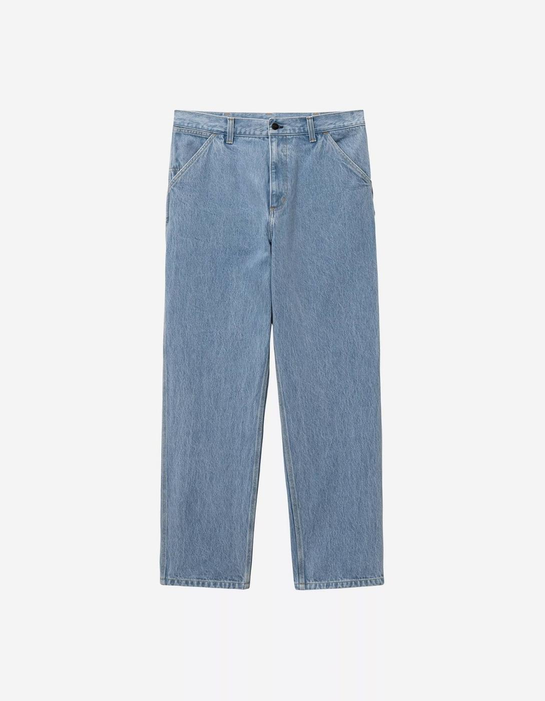 Pantalón CARHARTT WIP SINGLE KNEE - Blue Stone Bleached